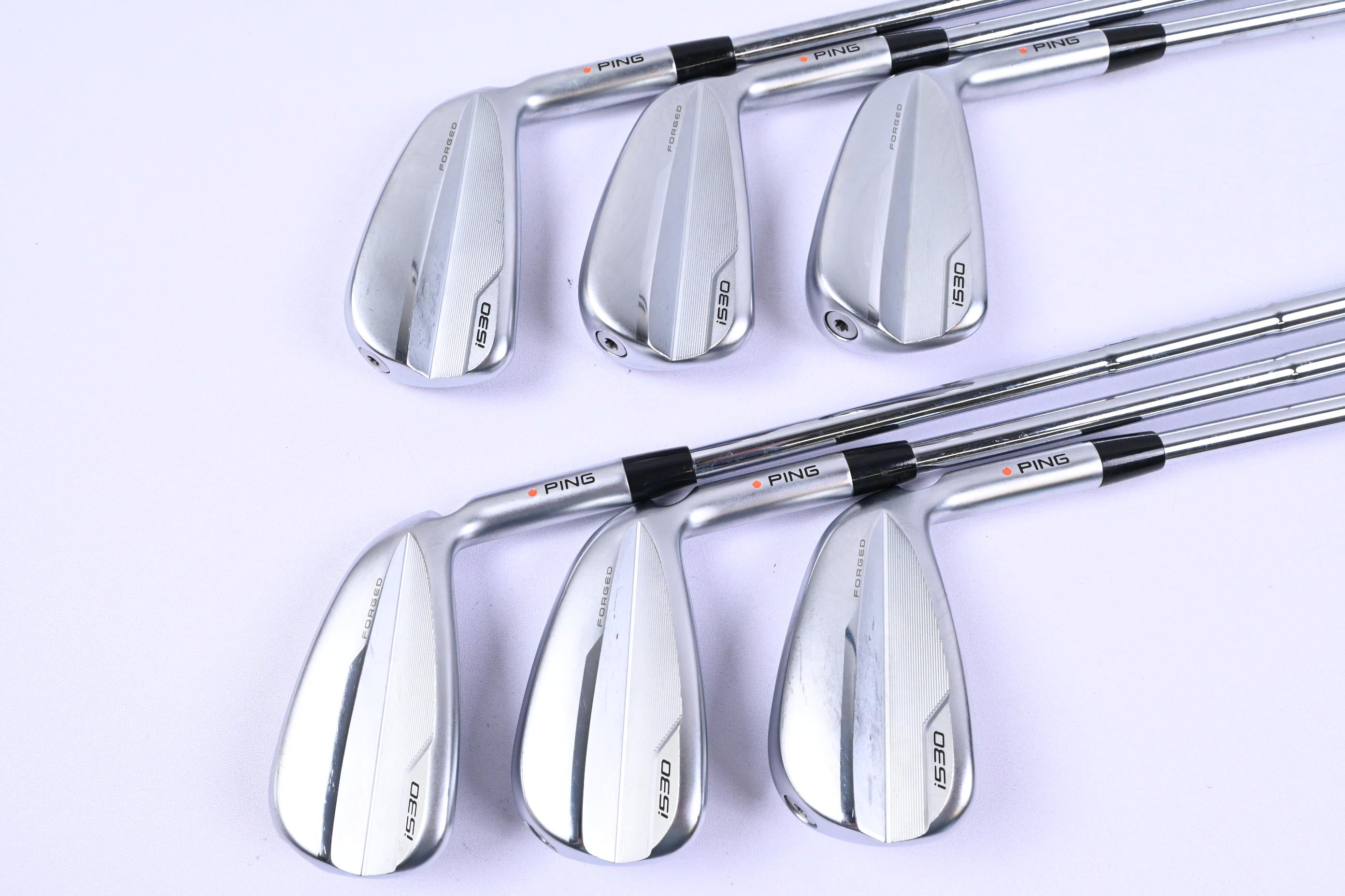 Ping i530 Irons / 5-PW / Orange Dot / Stiff Flex Dynamic Gold Mid 100 Shafts