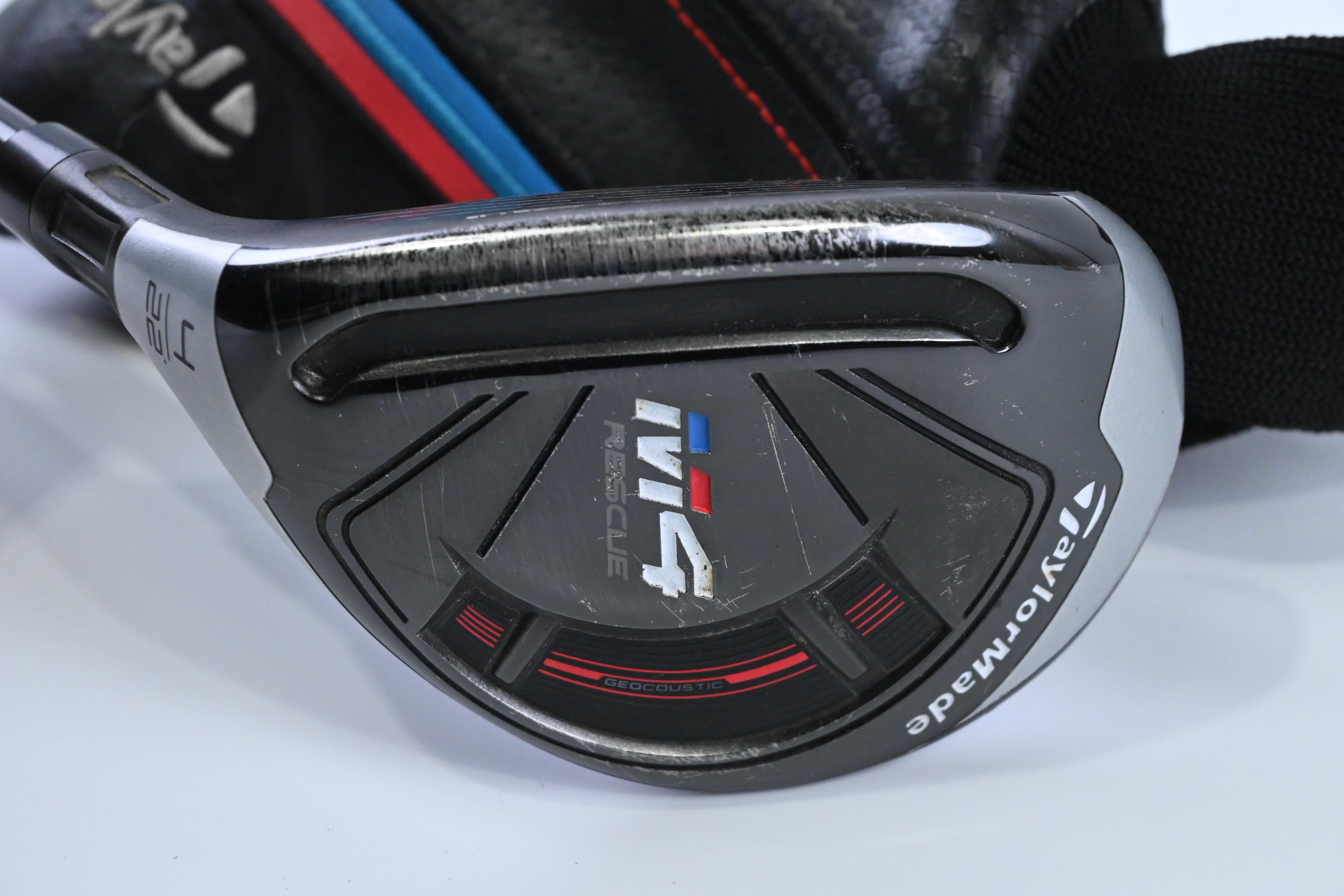 Left Hand Taylormade M4 #4 Hybrid / 22 Degree / Regular Flex Atmos Red 6