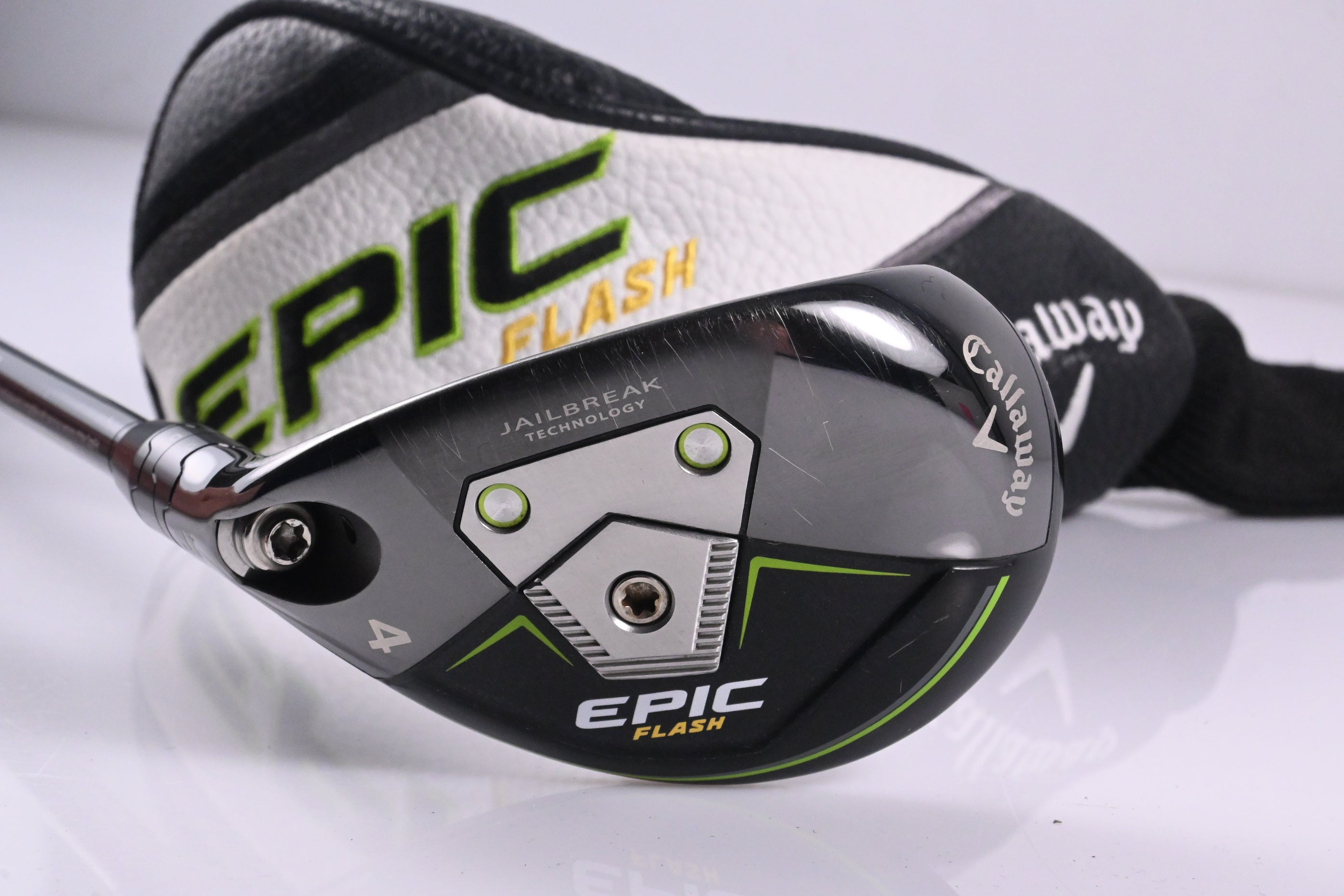 Left Hand Callaway Epic Flash #4 Hybrid / 21 Degree / Regular Flex Tensei White