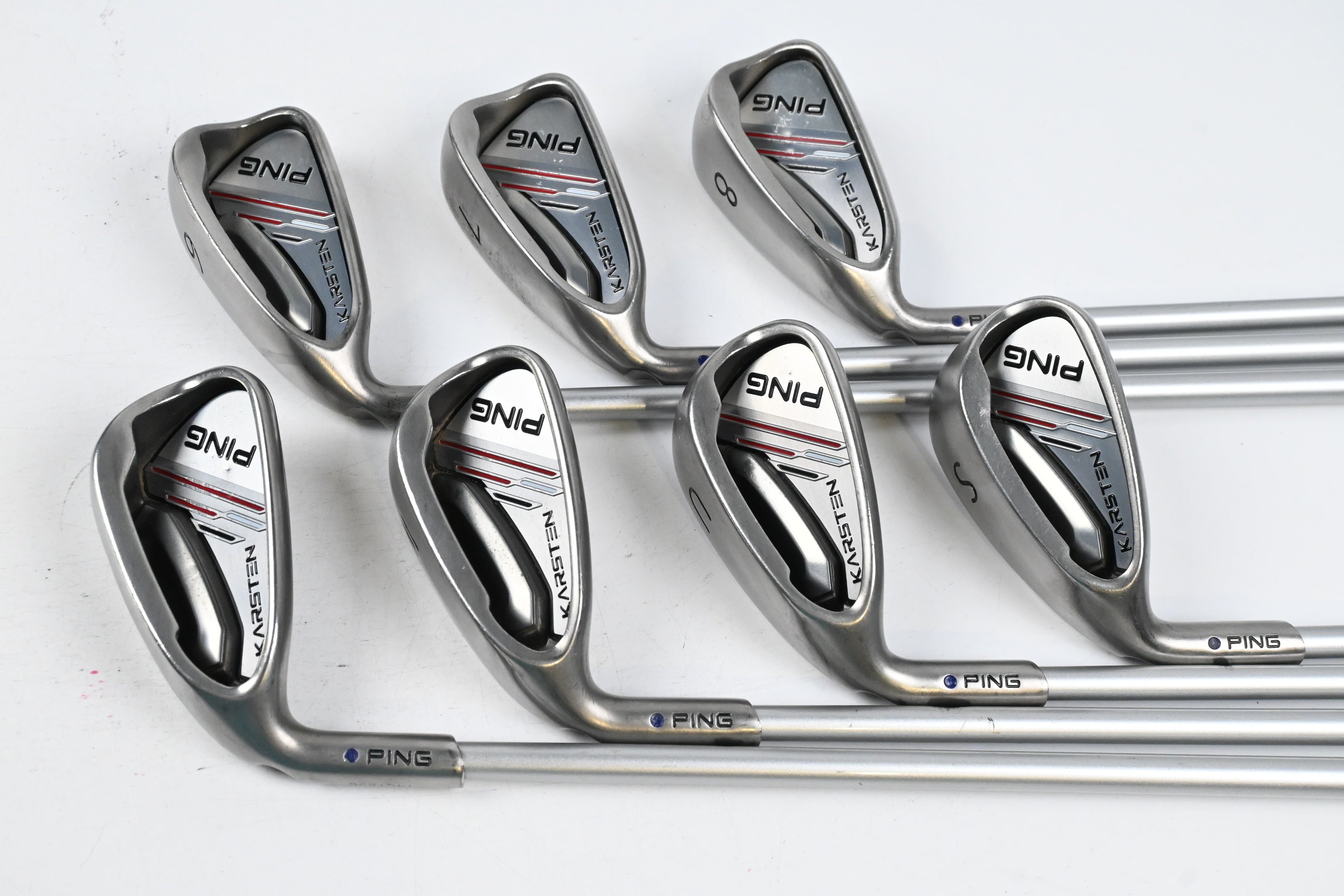 Left Hand Ping Karsten 2014 Irons / 6-PW+GW+SW / Purple Dot / Senior Flex KS401