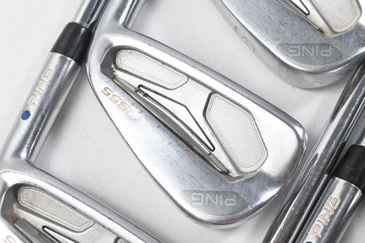 Ping S55 Irons / 3-9i / Blue Dot / Stiff Flex Dynamic Gold Steel Shafts