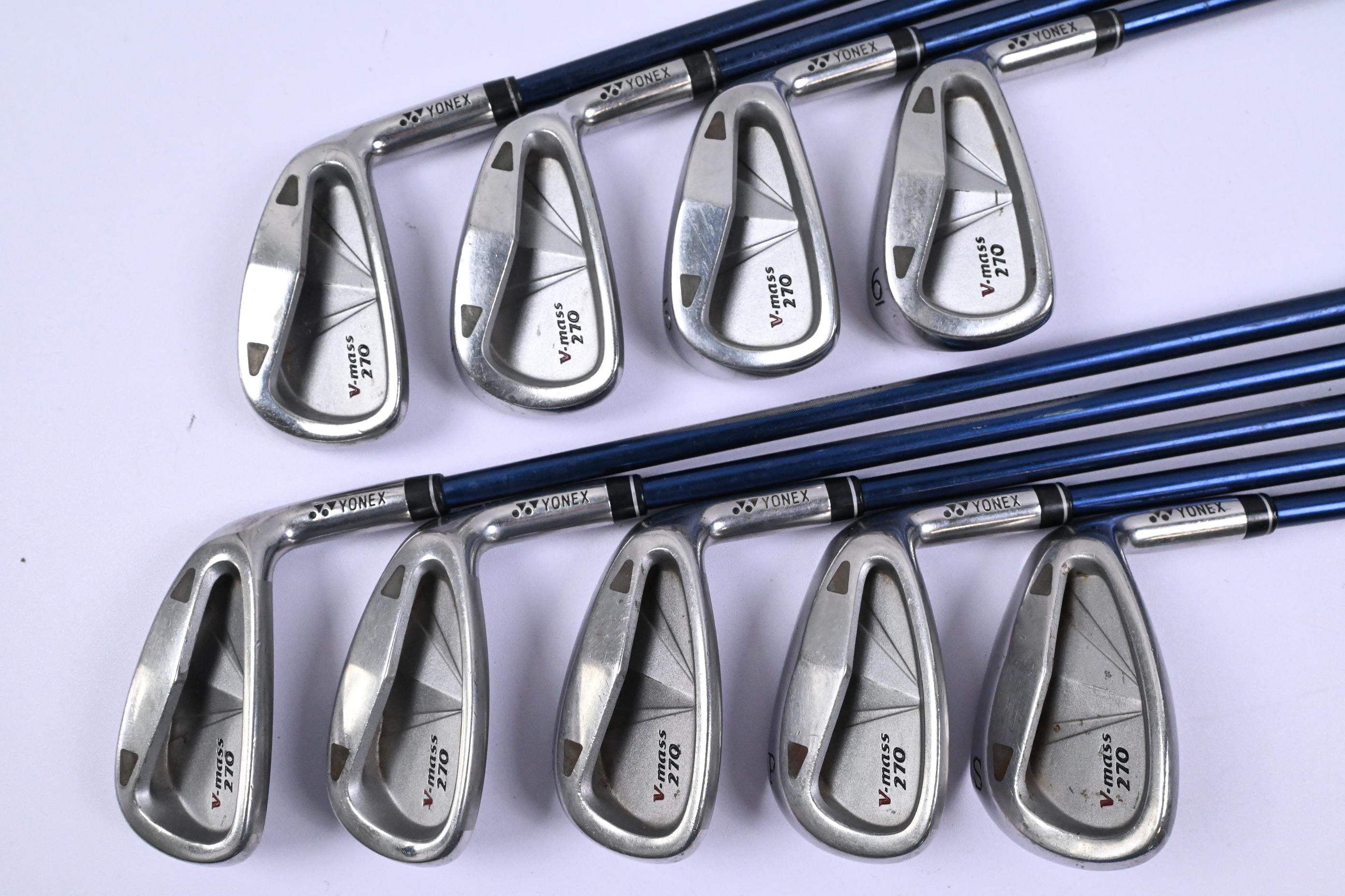 Yonex V-Mass 270 Irons / 3-PW+SW / Regular Flex Yonex Ultimum Ti 50 Shafts