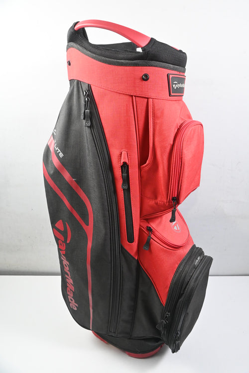TaylorMade Cart Lite Cart Bag / 14-Way Divider / Red, Black