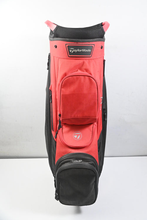 TaylorMade Cart Lite Cart Bag / 14-Way Divider / Red, Black