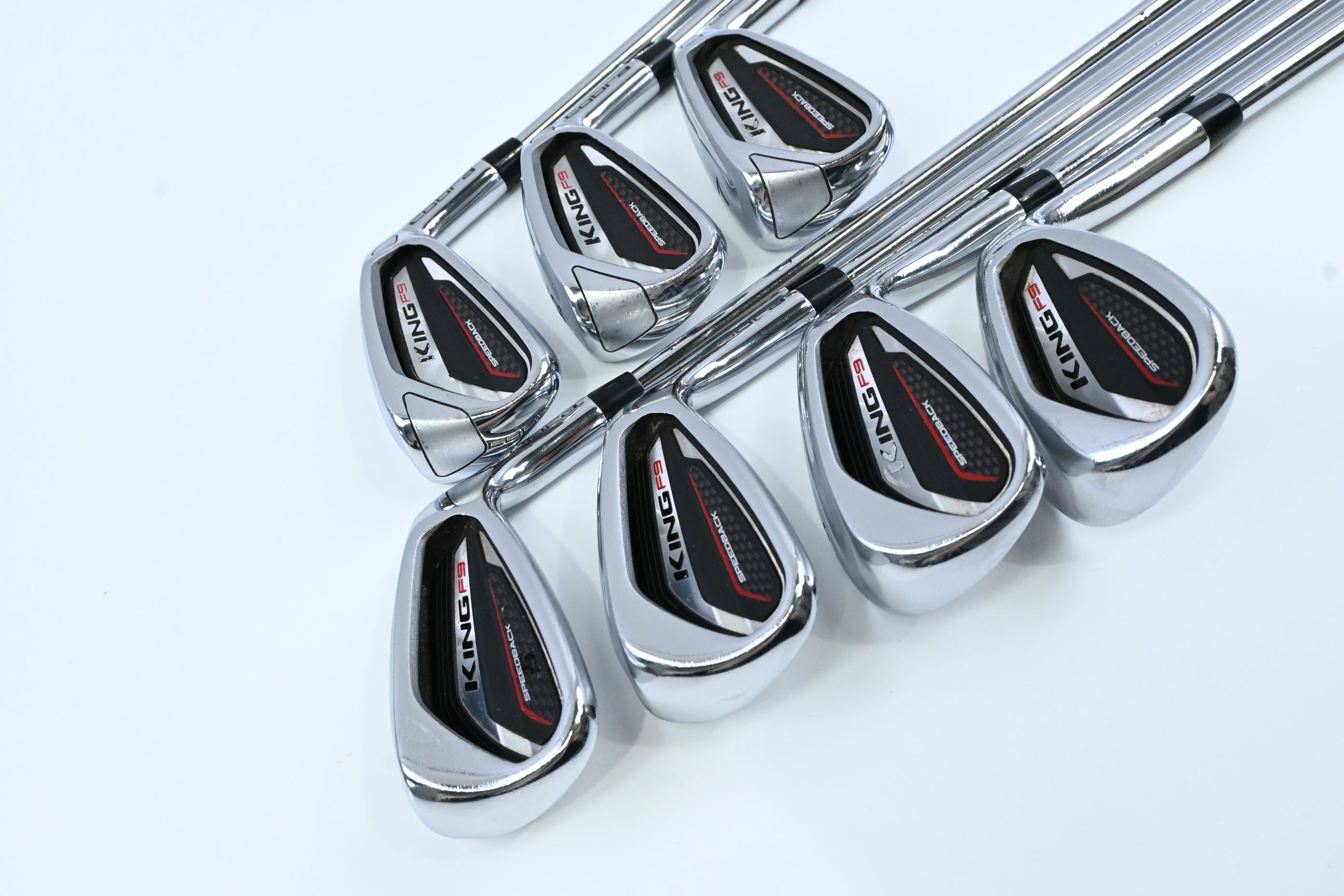 Cobra King F9 Irons / 5-PW+SW / Regular Flex KBS Tour 90 Shafts