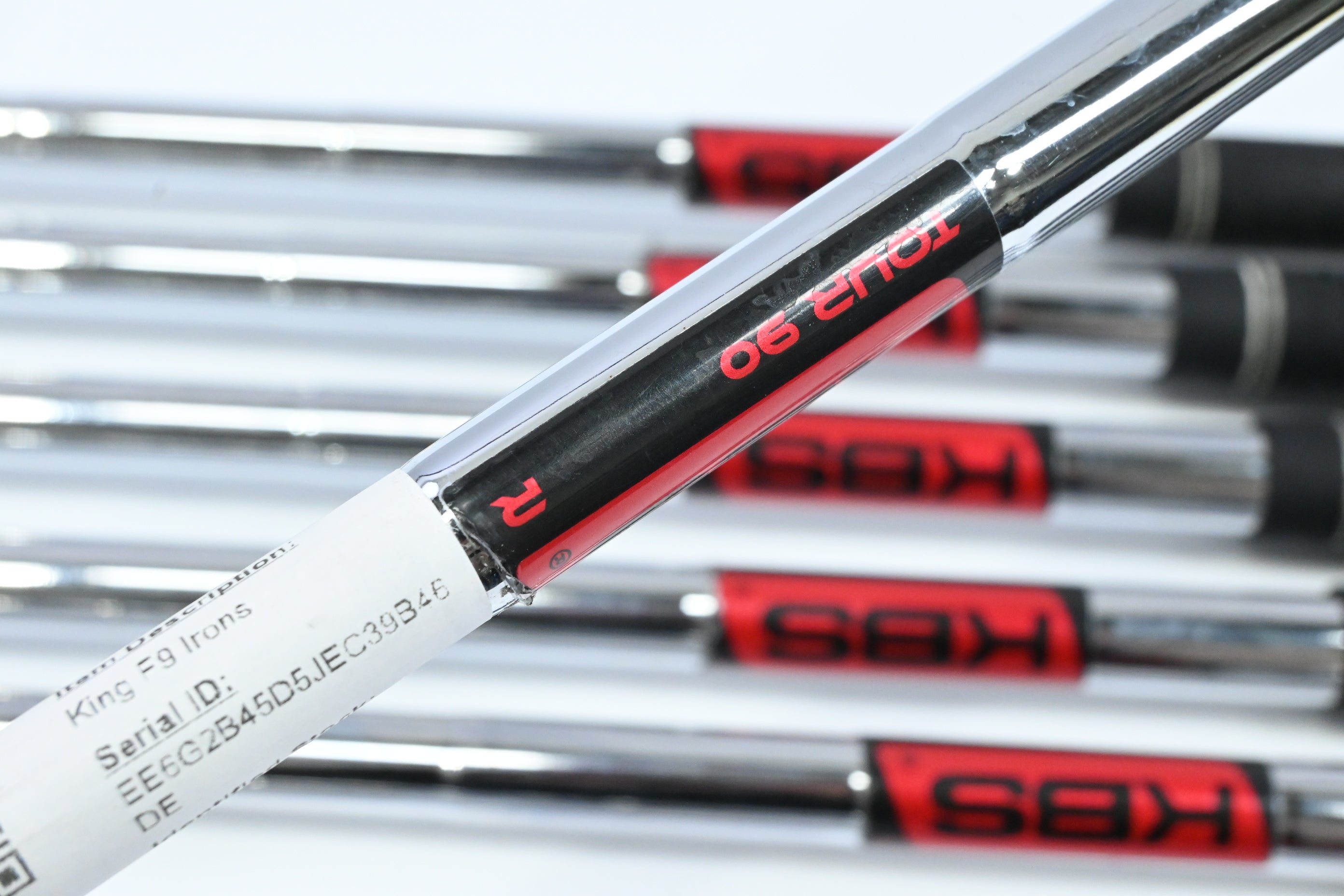 Cobra King F9 Irons / 5-PW+SW / Regular Flex KBS Tour 90 Shafts