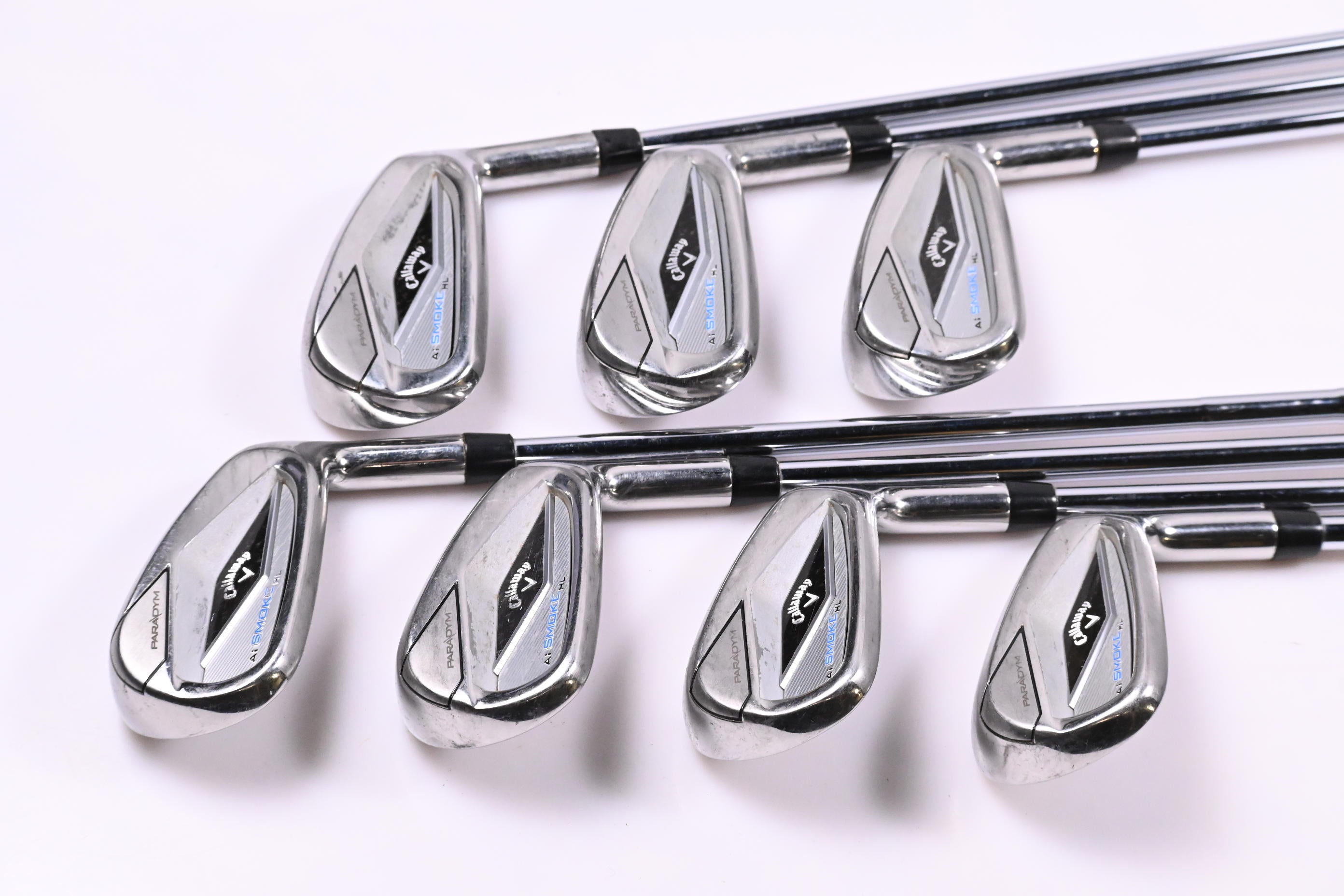 Callaway Paradym Ai Smoke HL Irons / 5-PW+GW / Stiff Flex Elevate MPH 95 Shafts