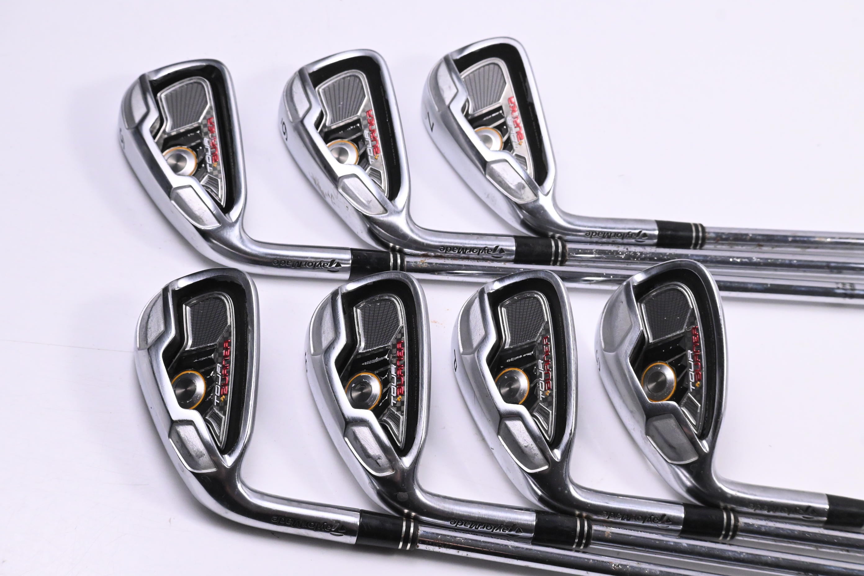 Left Hand Taylormade Tour Burner Irons / 5-PW-SW / Regular Flex Taylormade Shafts