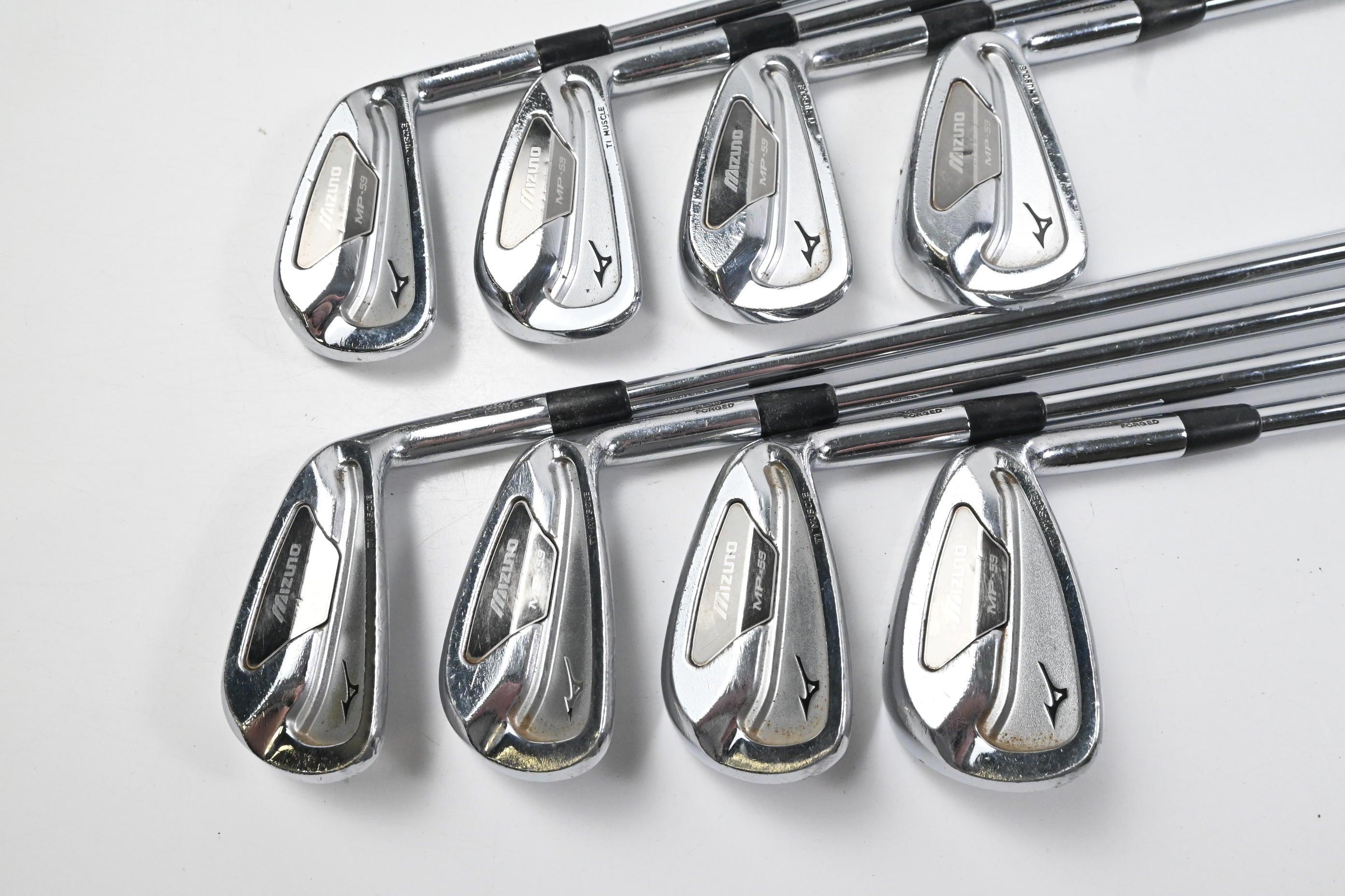 Mizuno MP-59 Irons / 3-PW / Regular+ Flex Project X Rifle Shafts