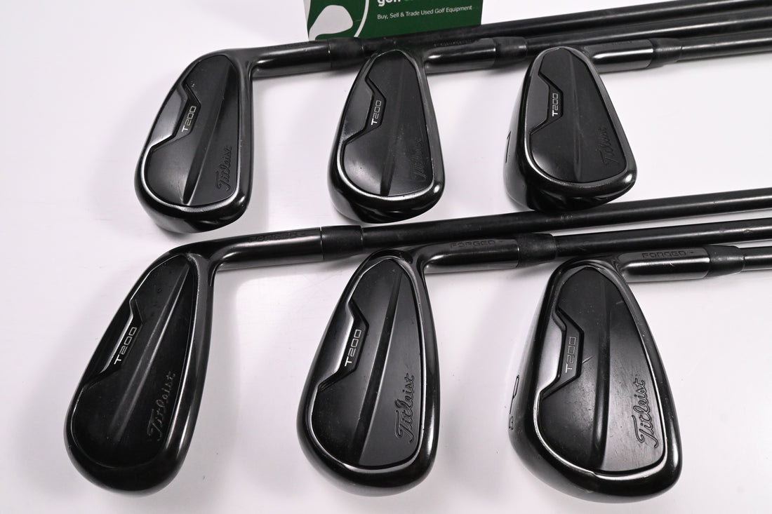 Titleist T200 Ltd Edition Black Irons / 5-PW / Stiff Flex AMT Black S300 Shafts