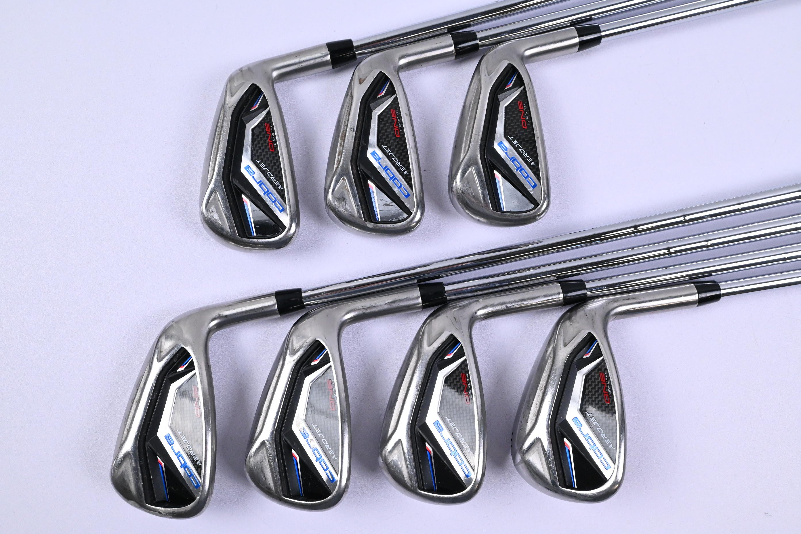 Cobra Aerojet One Length Irons / 5-PW+GW / Stiff Flex KBS Tour Lite Shafts