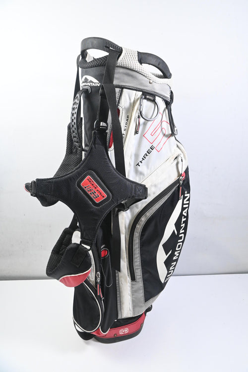 Sun Mountain Three 5 Golf Bags / 4-Way Divider / White, Black & Red