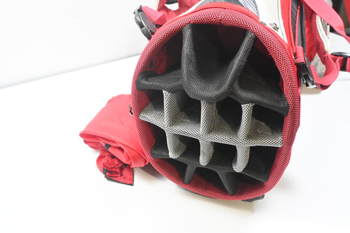 Nike Hybrid Stand Bag / 14-Way Divider / Red, White
