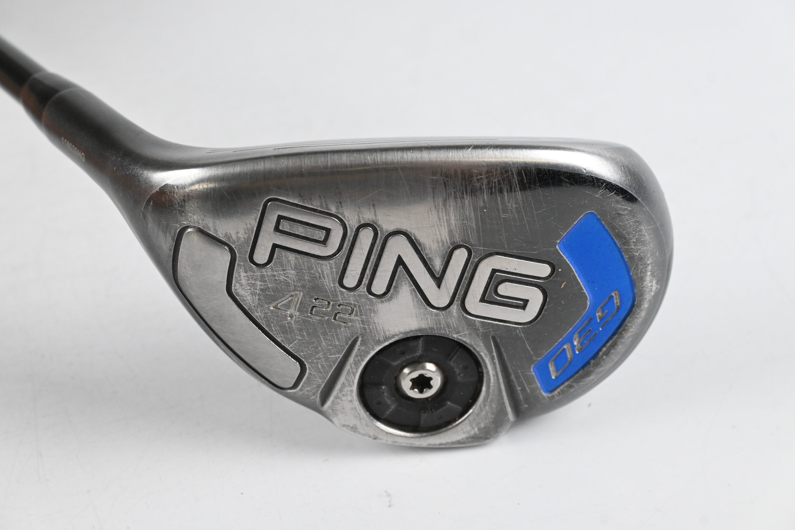 Left Hand Ping G30 #4 Hybrid / 22 Degree / Stiff Flex Project X Black Shaft