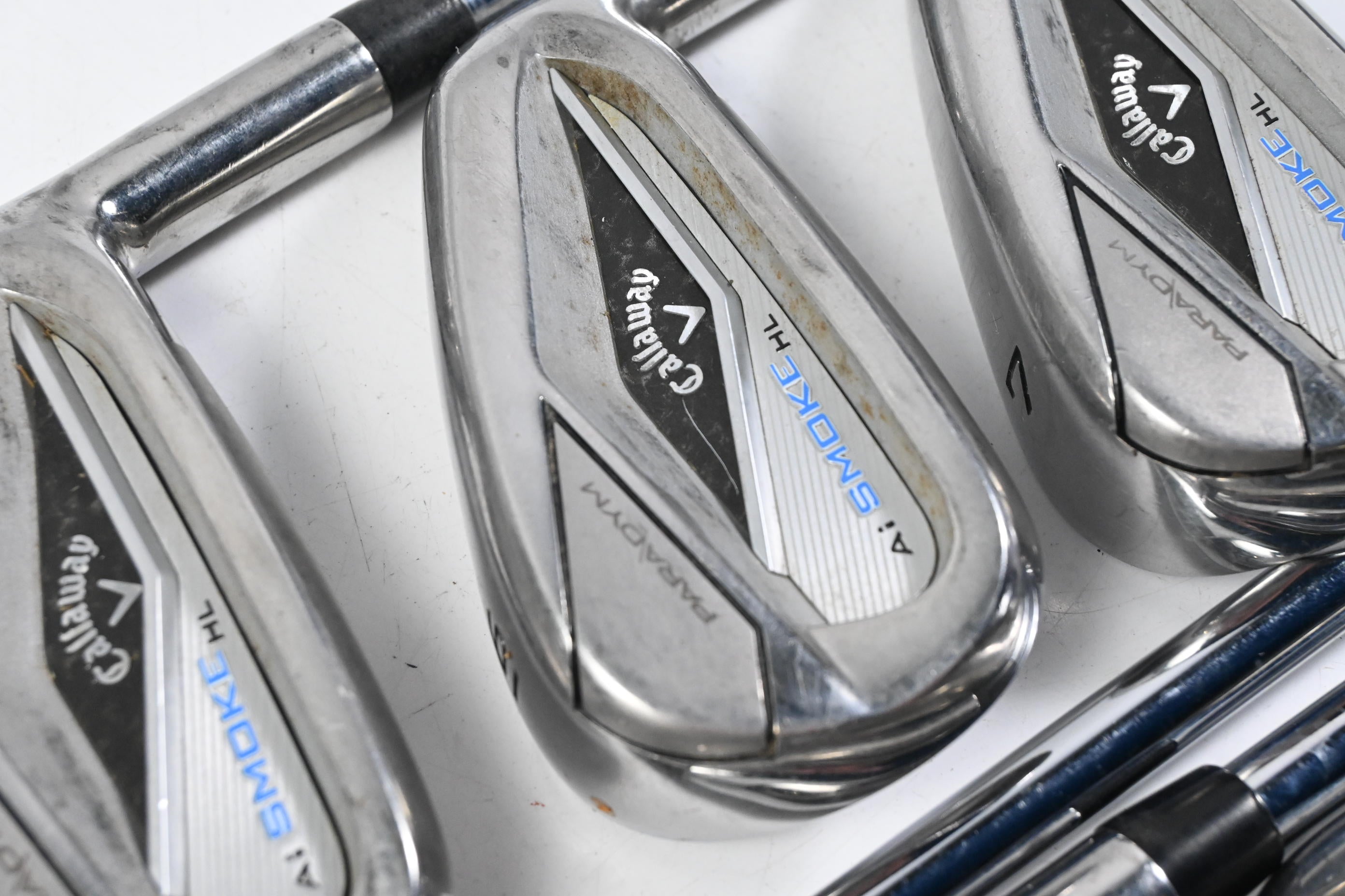 Callaway Paradym Ai Smoke HL Irons / 5-PW+GW / Stiff Flex Elevate MPH 85 Shafts