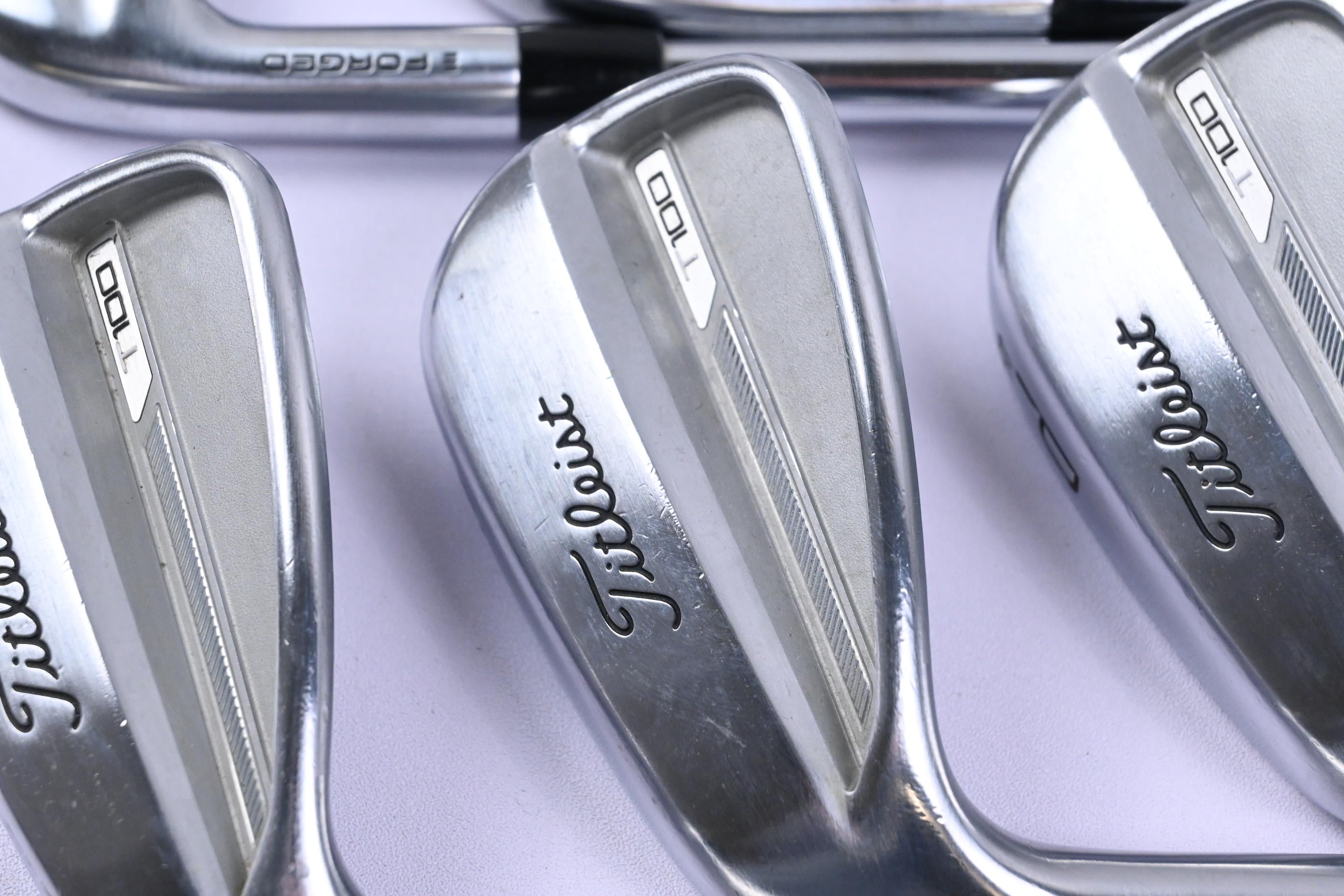 Left Hand Titleist T100 2023 Irons / 5- PW / Stiff Flex AMT White S300