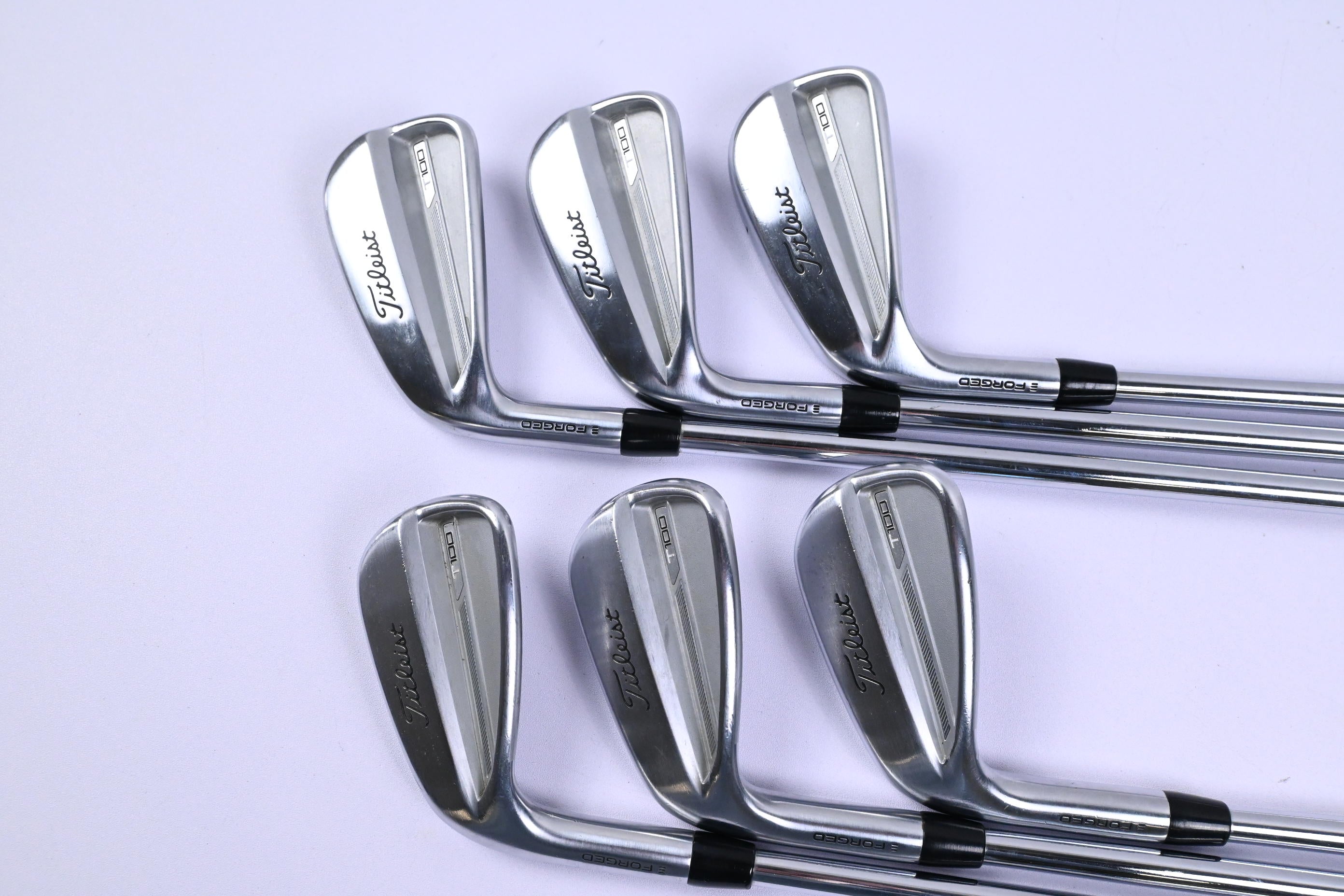 Left Hand Titleist T100 2023 Irons / 5- PW / Stiff Flex AMT White S300