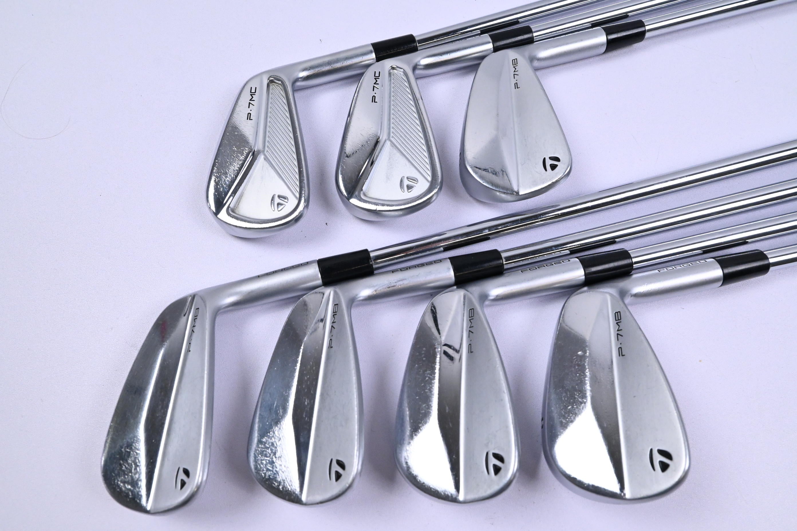 Taylormade P7MB / P.MC 2023 Irons / 4-PW Stiff Flex Project X Rifle Shafts