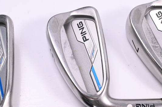 Left Hand Ping i-Series E1 Irons / 5-PW / White Dot / Stiff Flex Project X