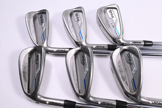 Left Hand Ping i-Series E1 Irons / 5-PW / White Dot / Stiff Flex Project X