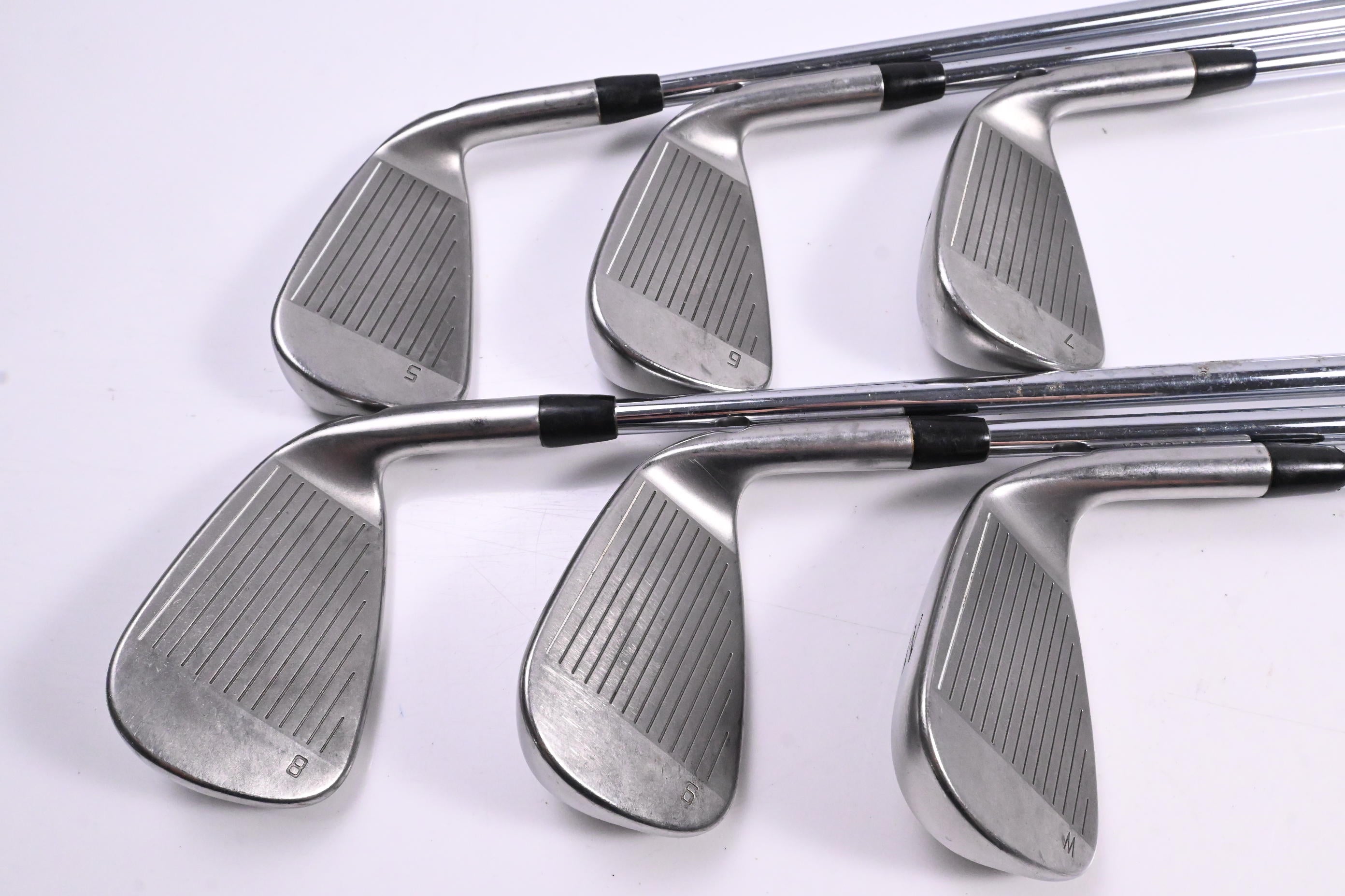 Left Hand Ping i-Series E1 Irons / 5-PW / White Dot / Stiff Flex Project X
