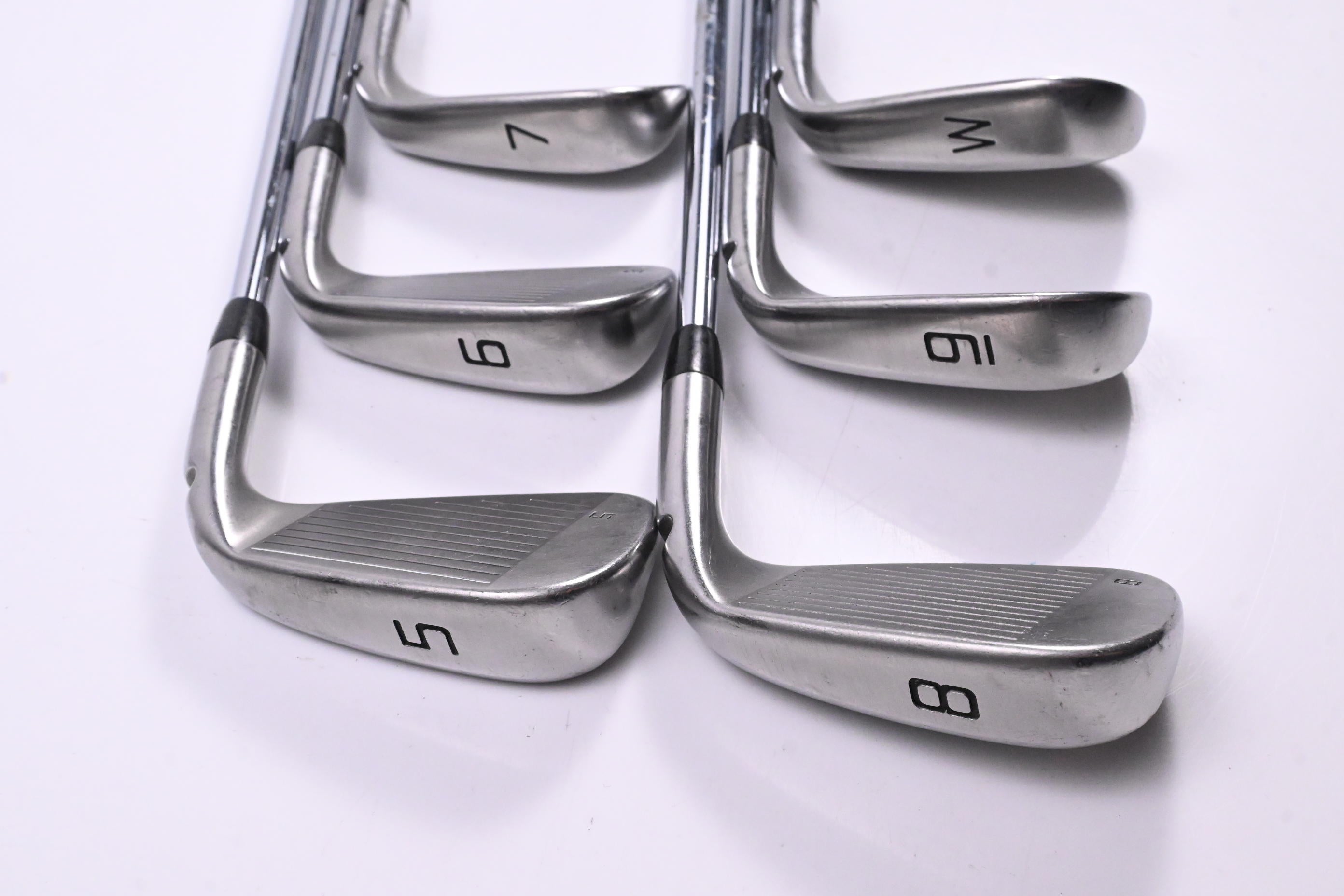 Left Hand Ping i-Series E1 Irons / 5-PW / White Dot / Stiff Flex Project X