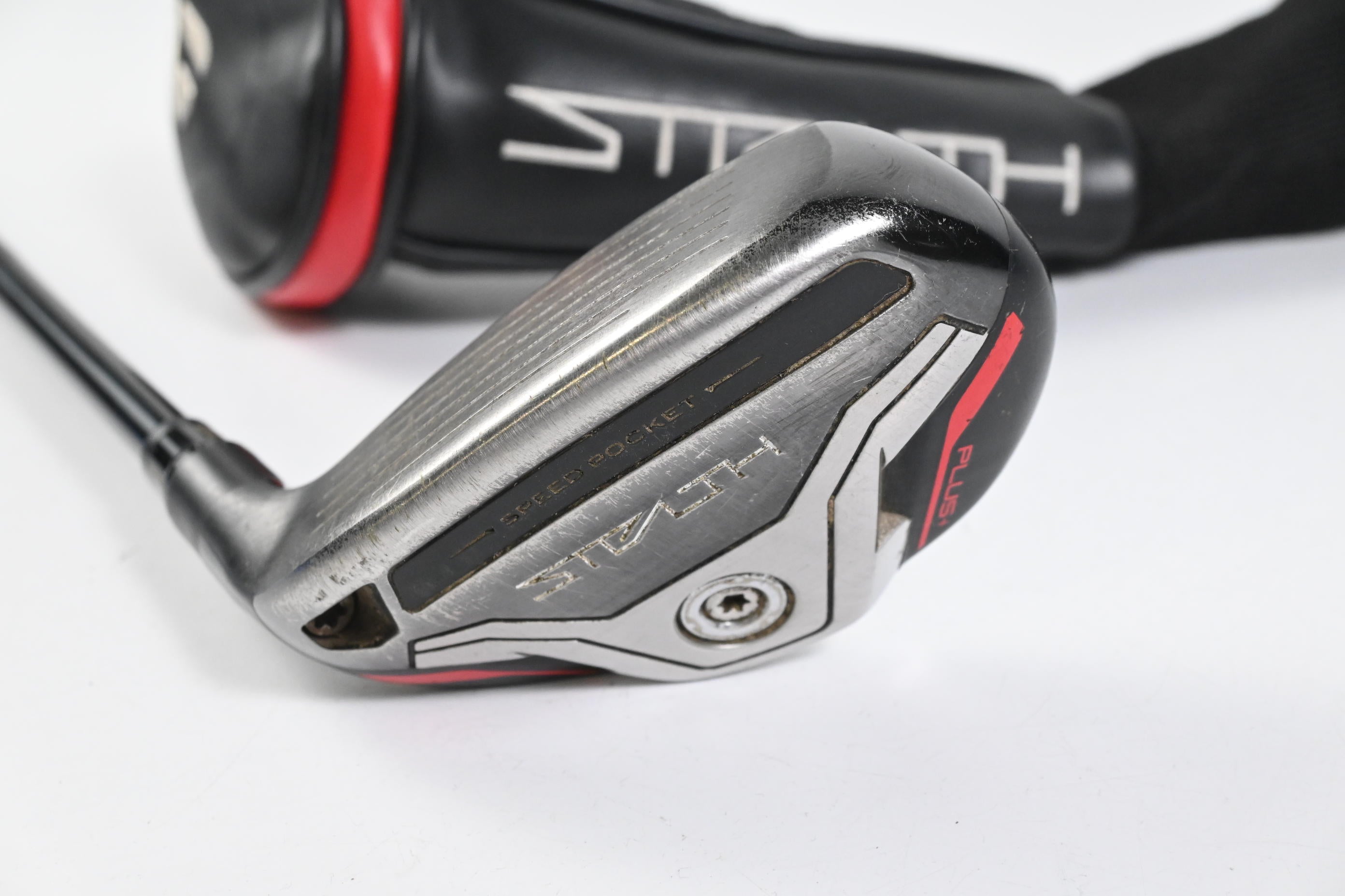 Left Hand Taylormade Stealth Plus #3 Hybrid / 19.5 Degree / Stiff Flex HZRDUS