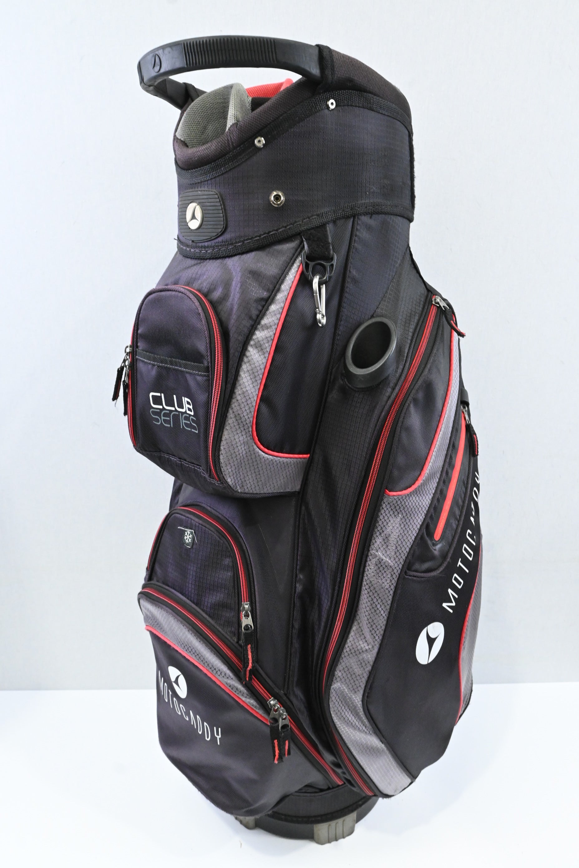 Motocaddy Club Series Cart Bag / 14-Way Divider / Black, Red