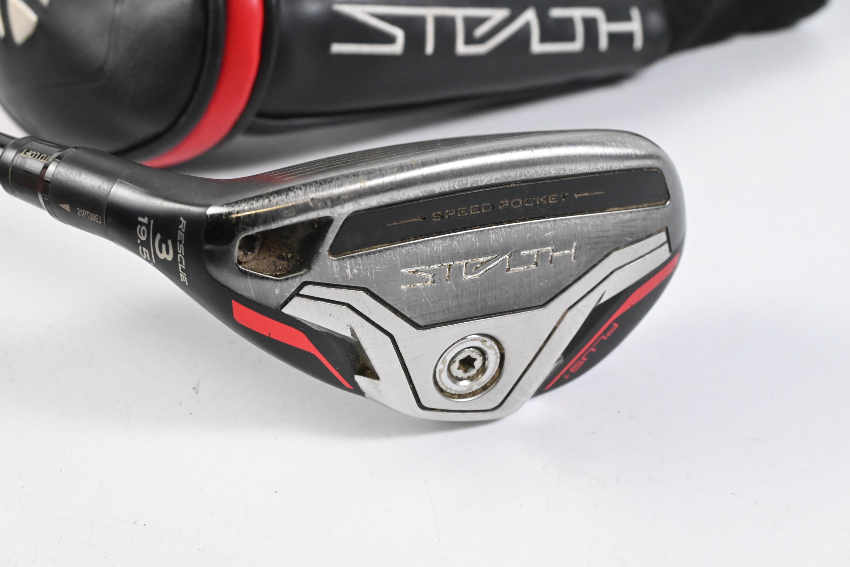 Left Hand Taylormade Stealth Plus #3 Hybrid / 19.5 Degree / Stiff Flex HZRDUS