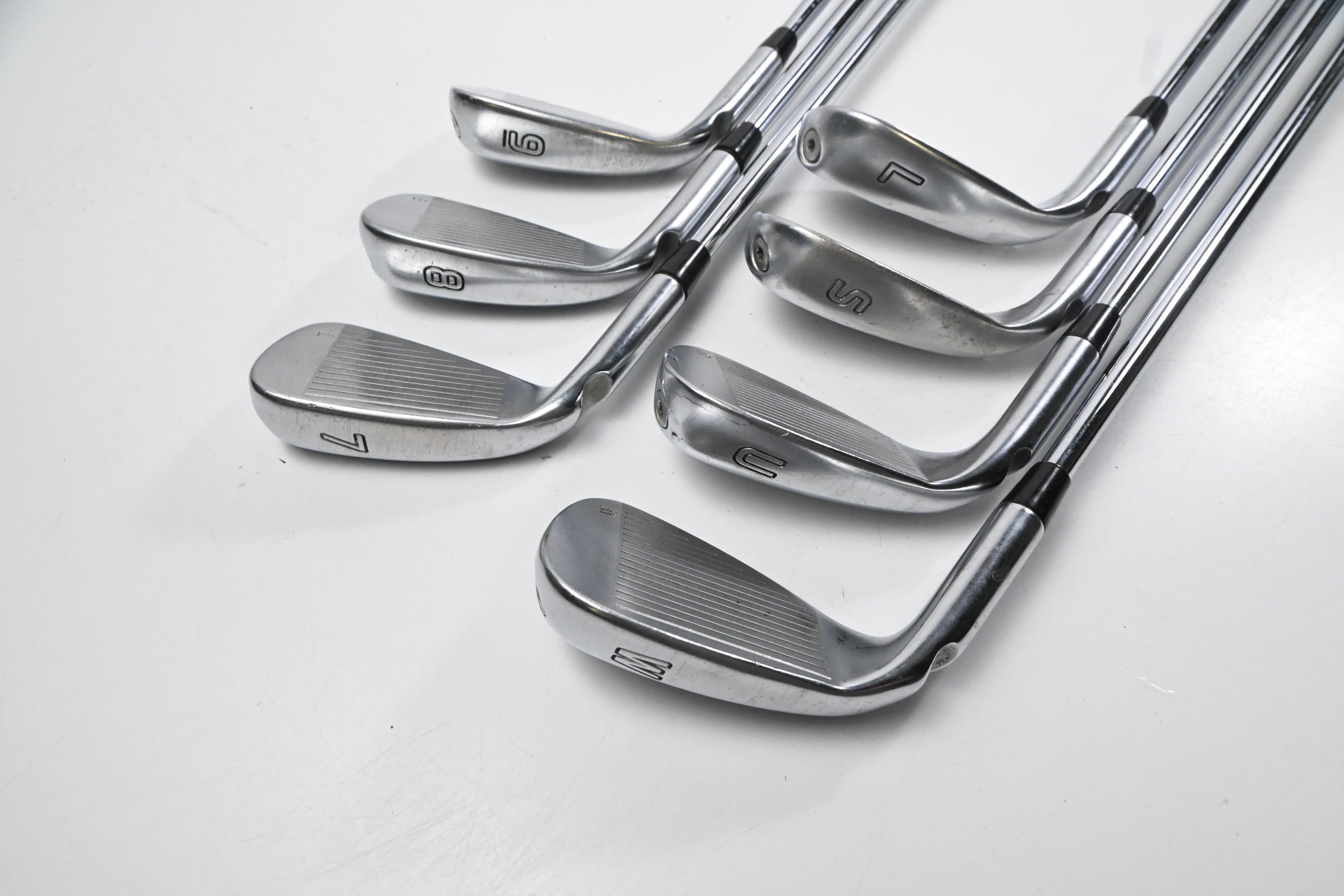 Ping G410 Irons / 7-PW+GW+SW / Black Dot / Regular+ Flex Project X LZ 115 Shafts
