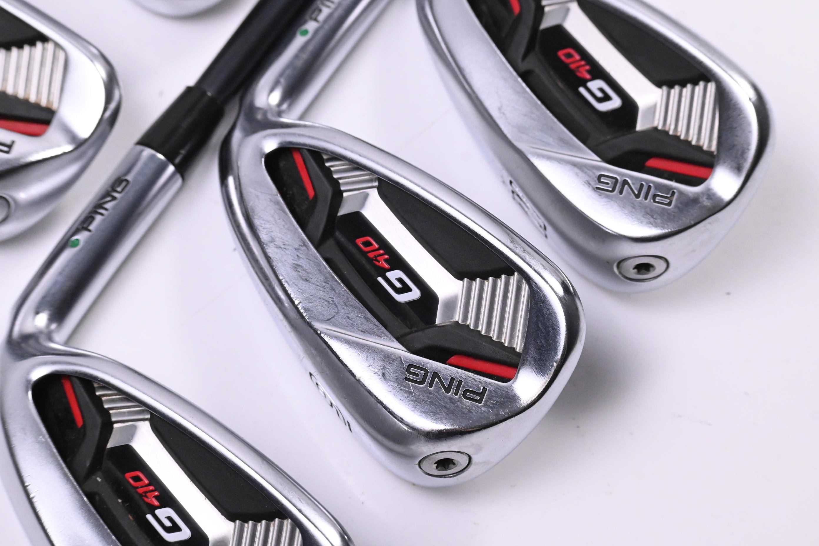 Ping G410 Irons / 6-PW / Green Dot / Senior Flex Ping ALTA CB Red AWT Shafts