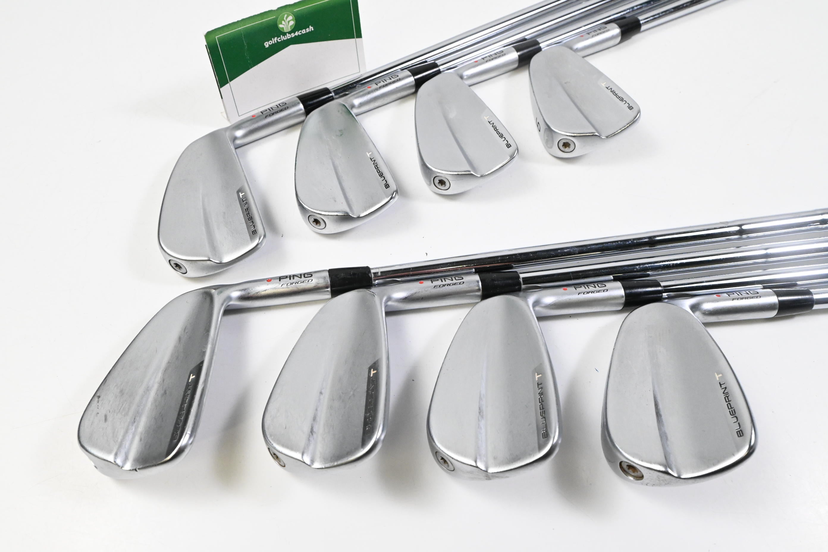 Ping Blueprint T Irons / 3-PW / Red Dot / X-Flex Dynamic Gold 120 Shafts