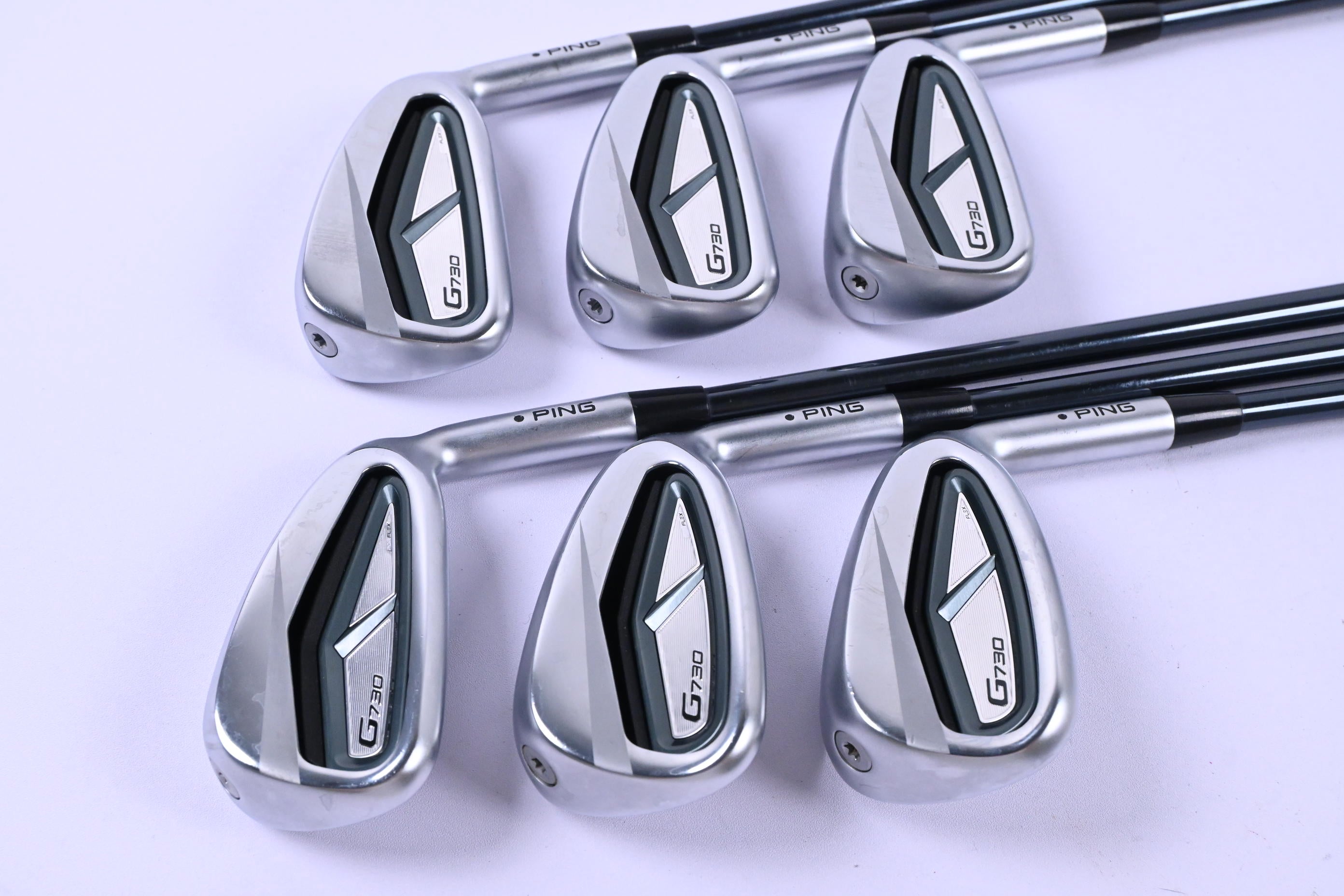 Ping G730 Irons / 5-PW / Black Dot / Regular Flex Recoil Dart 75 Shafts