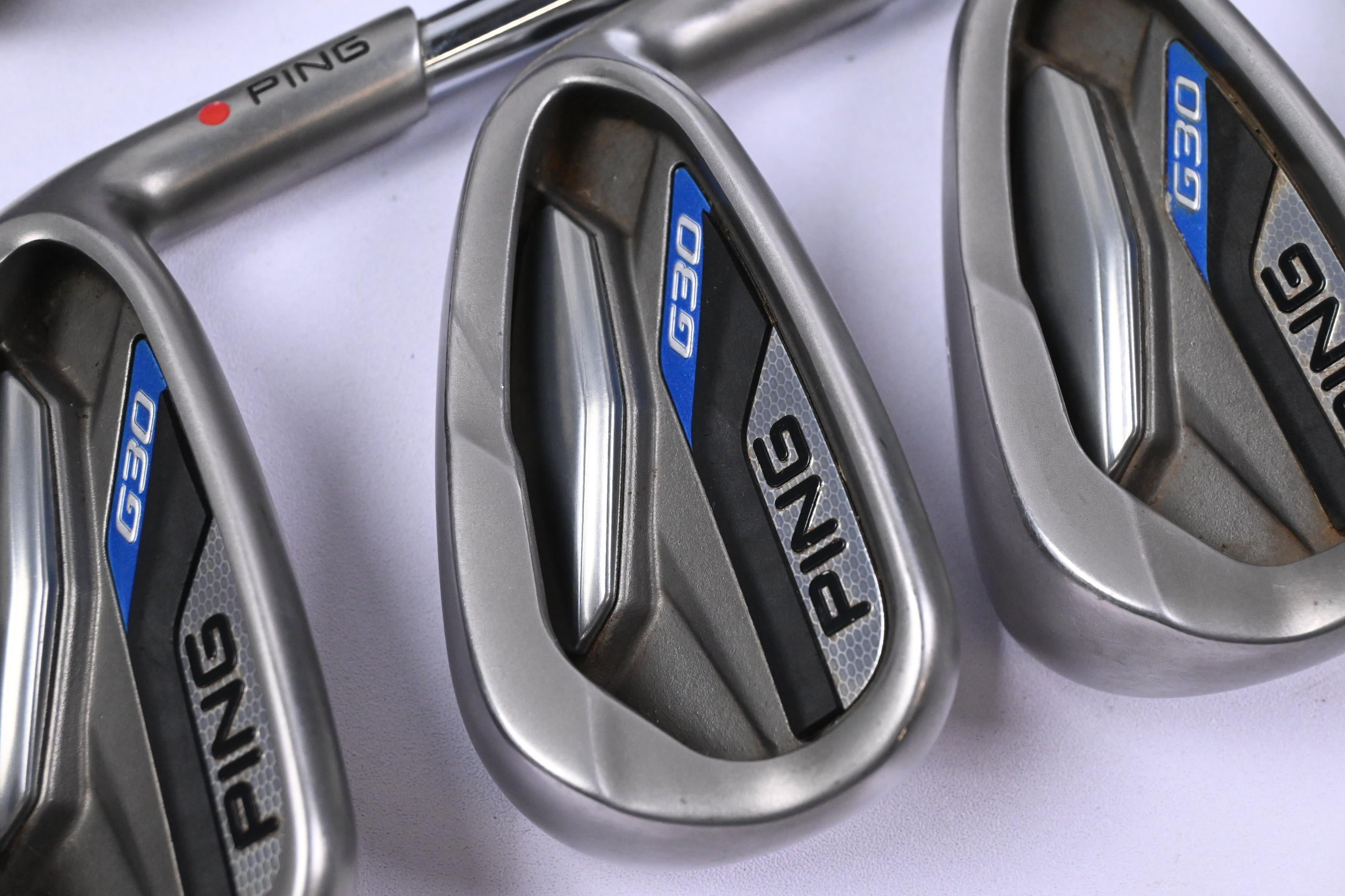 Ping G30 Irons / 4-PW+SW / Red Dot / Senior Flex Ping CFS Distance Shafts