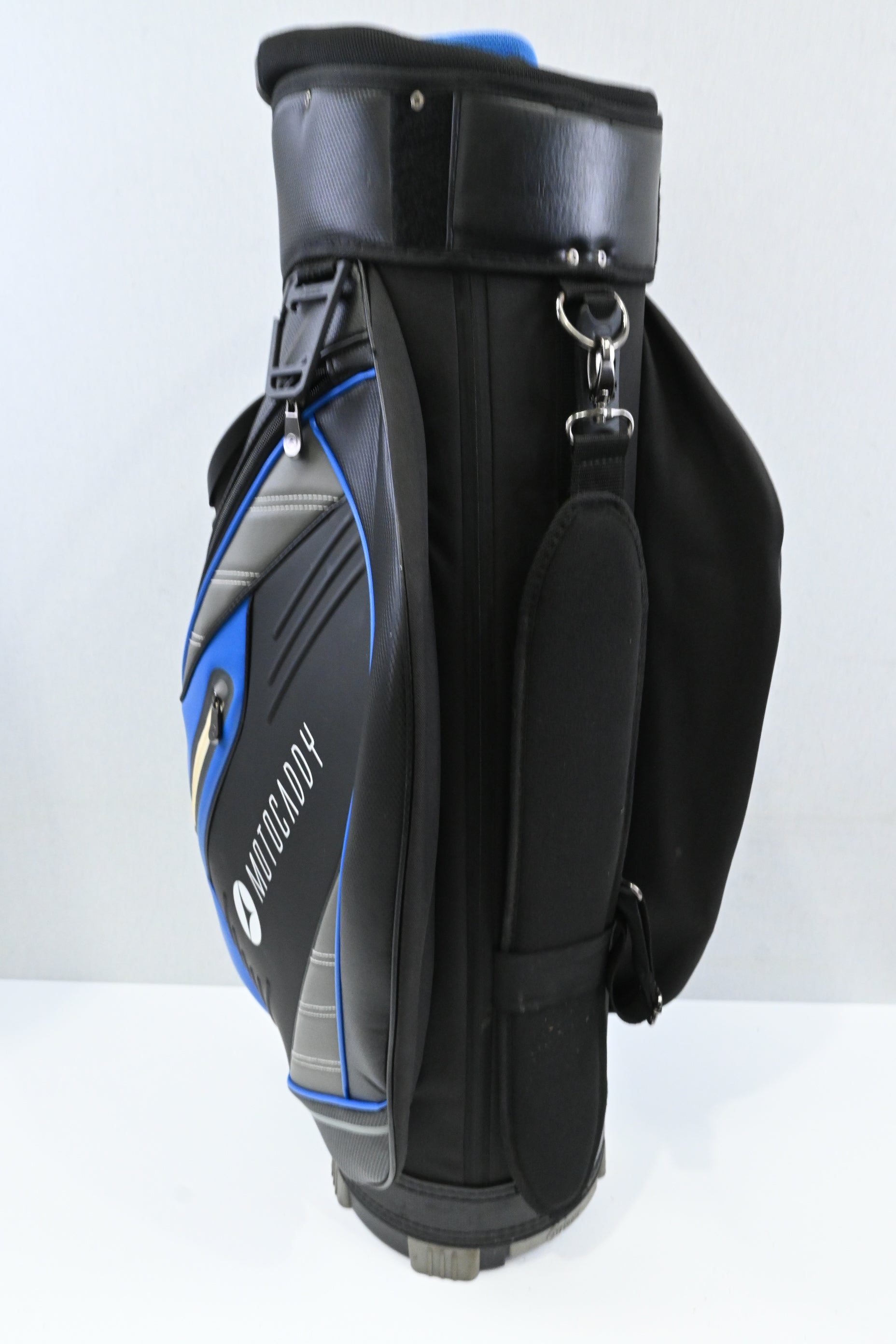 Motocaddy Pro Series Cart Bag / 14-Way Divider / Black, Blue, Grey
