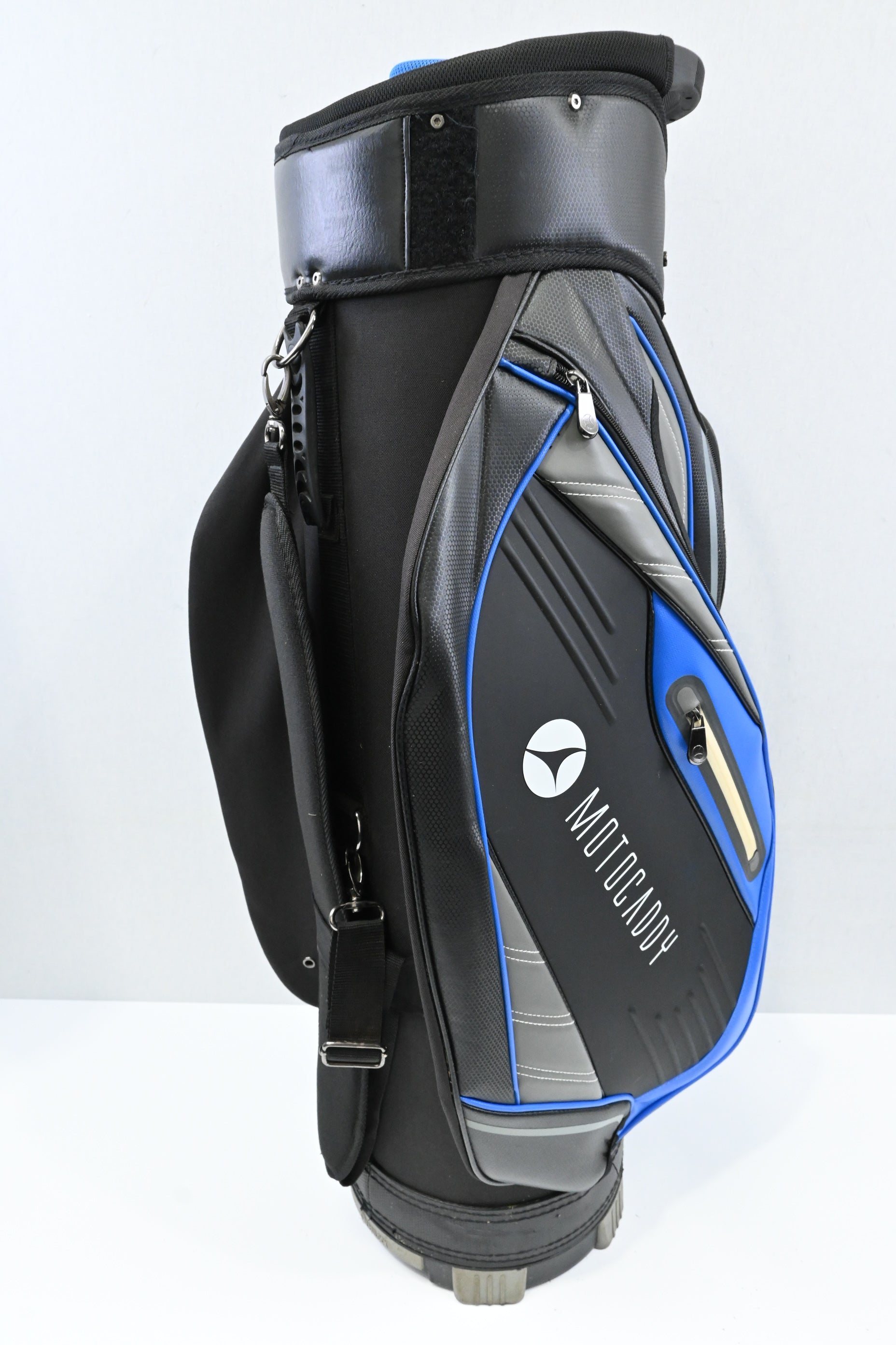 Motocaddy Pro Series Cart Bag / 14-Way Divider / Black, Blue, Grey