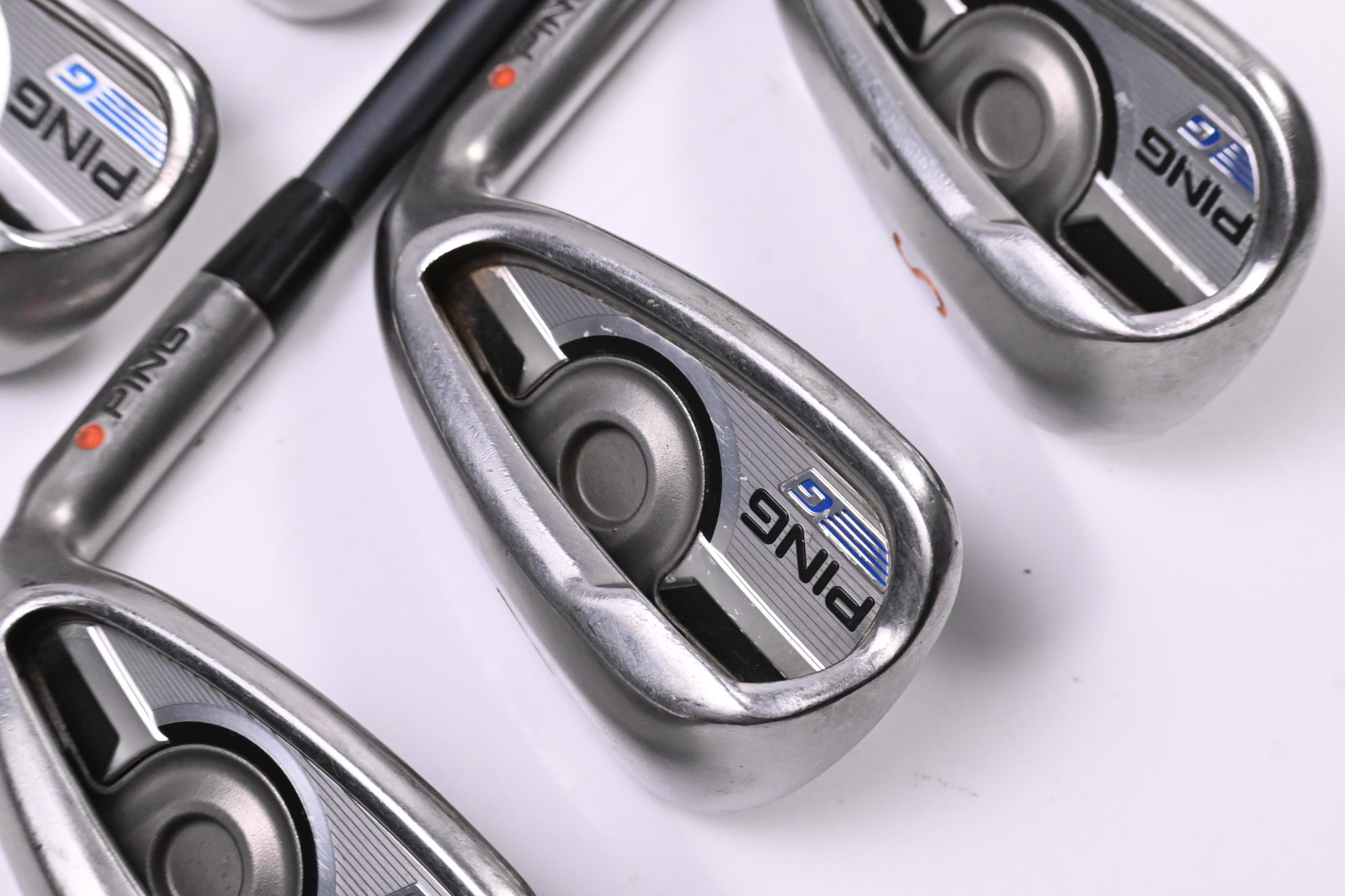 Ping G Series Irons / 7-PW+SW / Orange Dot / Senior Flex Ping CFS 65 Shafts