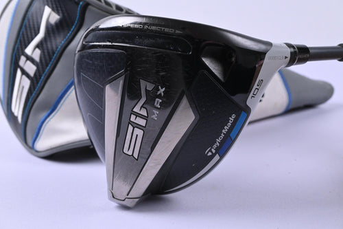 Taylormade SIM Max Driver / 10.5 Degree / Stiff Flex HZRDUS Smoke 60 Shaft