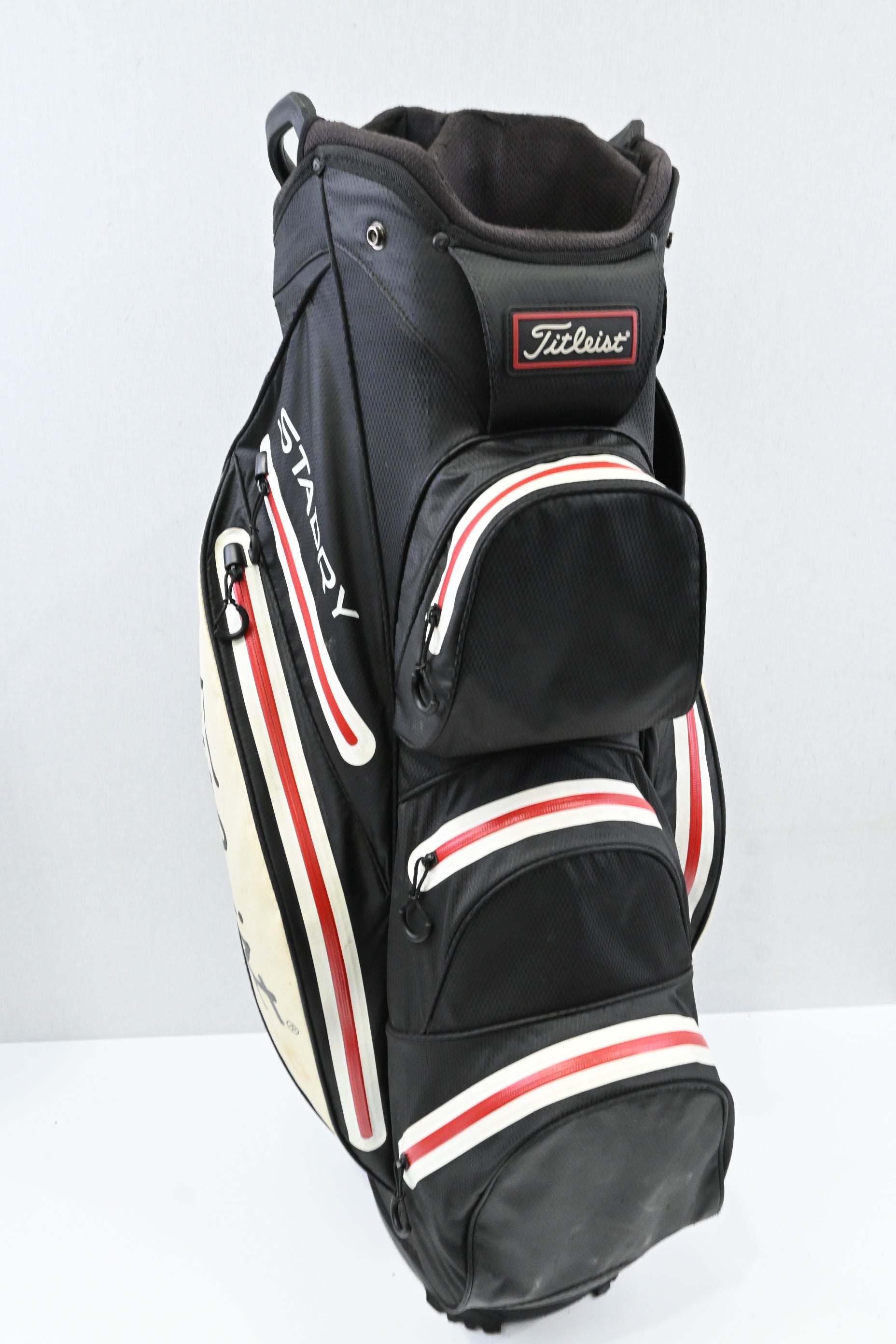 Titleist StaDry Cart Bag / 14-Way Divider / Black, Red, White