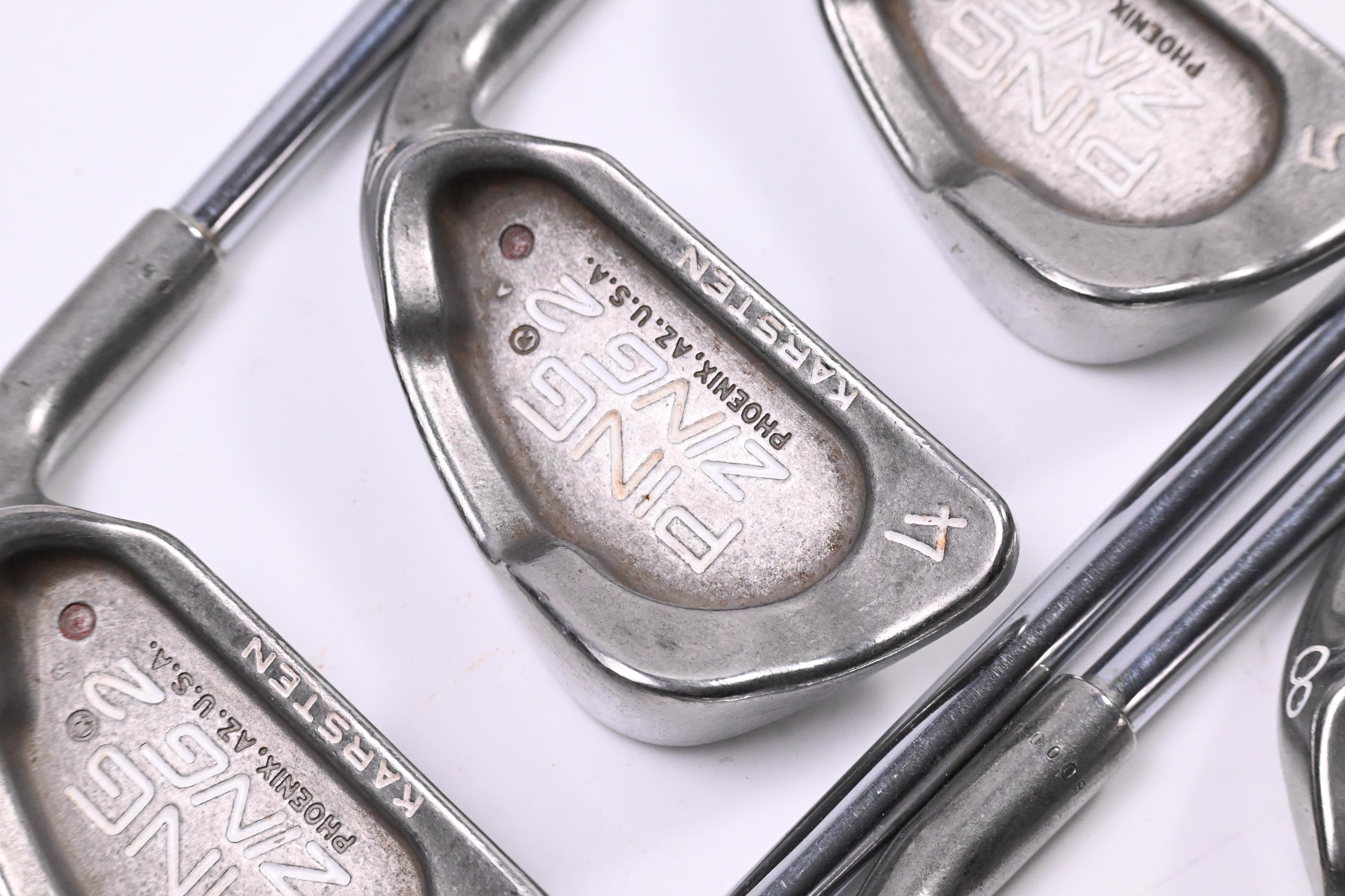 Ping Karsten Zing 2 Irons / 3-9 / Red Dot / Stiff Flex Steel Shafts