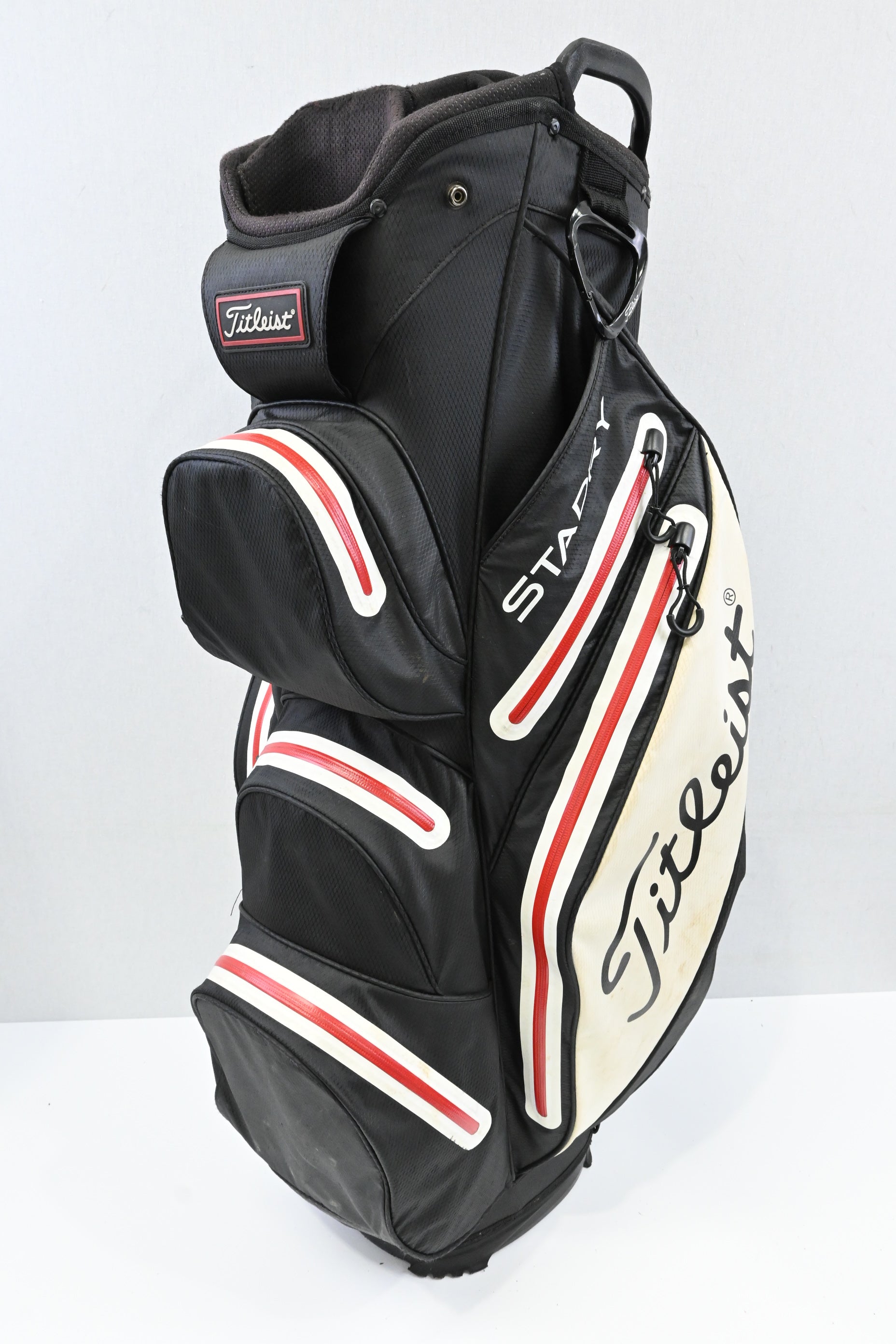 Titleist StaDry Cart Bag / 14-Way Divider / Black, Red, White