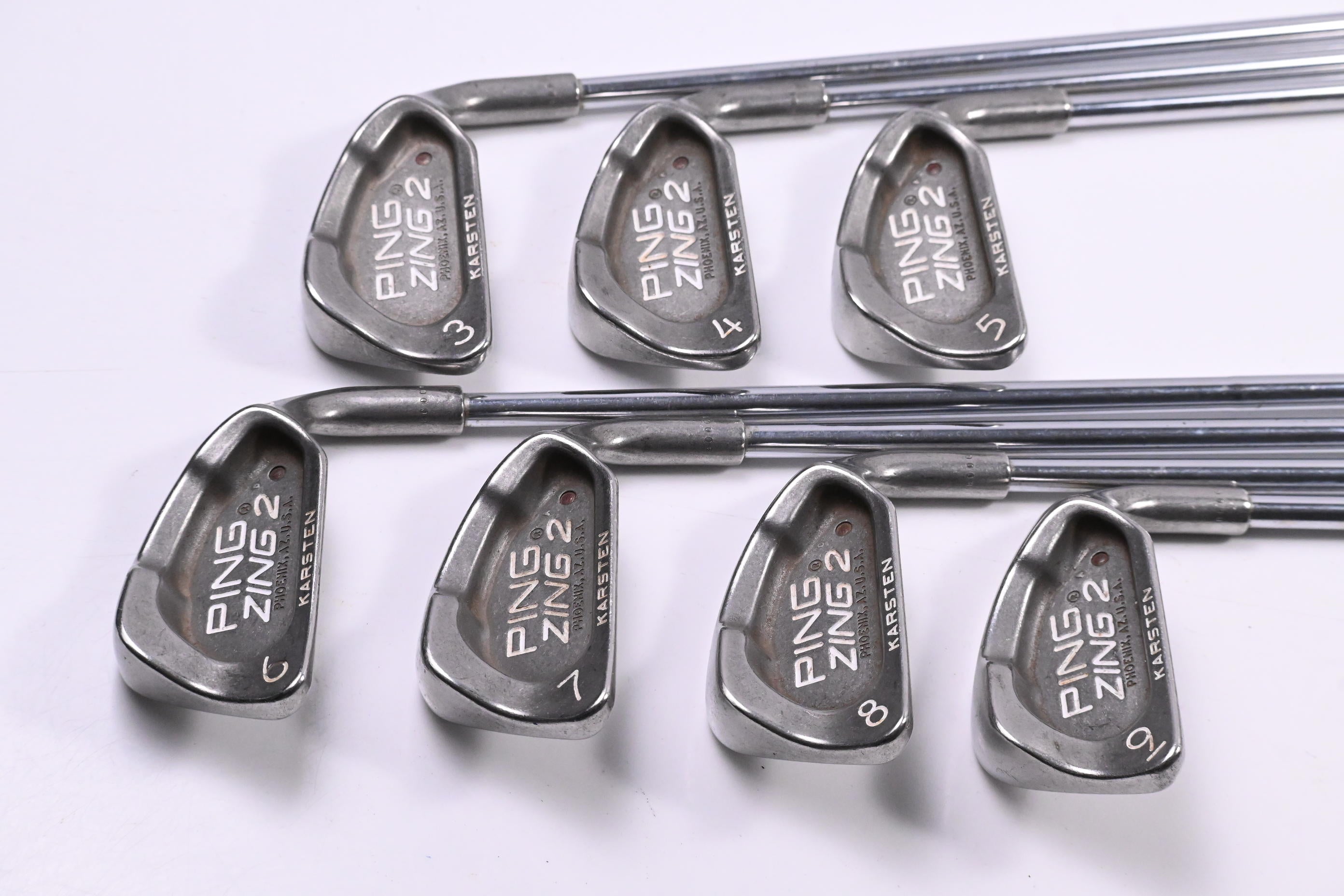 Ping Karsten Zing 2 Irons / 3-9 / Red Dot / Stiff Flex Steel Shafts