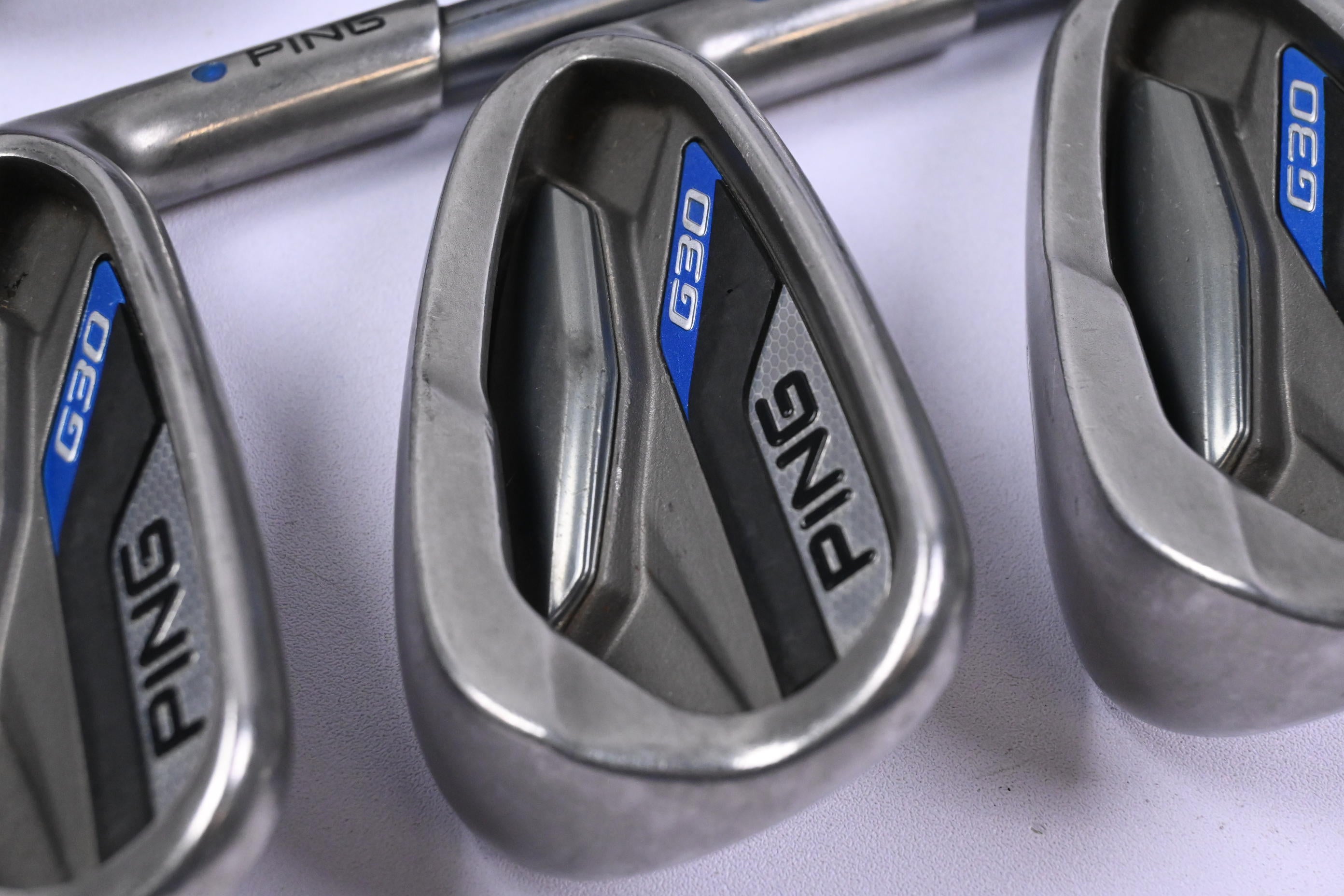 Ping G30 Irons / 5-PW / Blue Dot / Stiff Flex Ping TFC 419 Shafts
