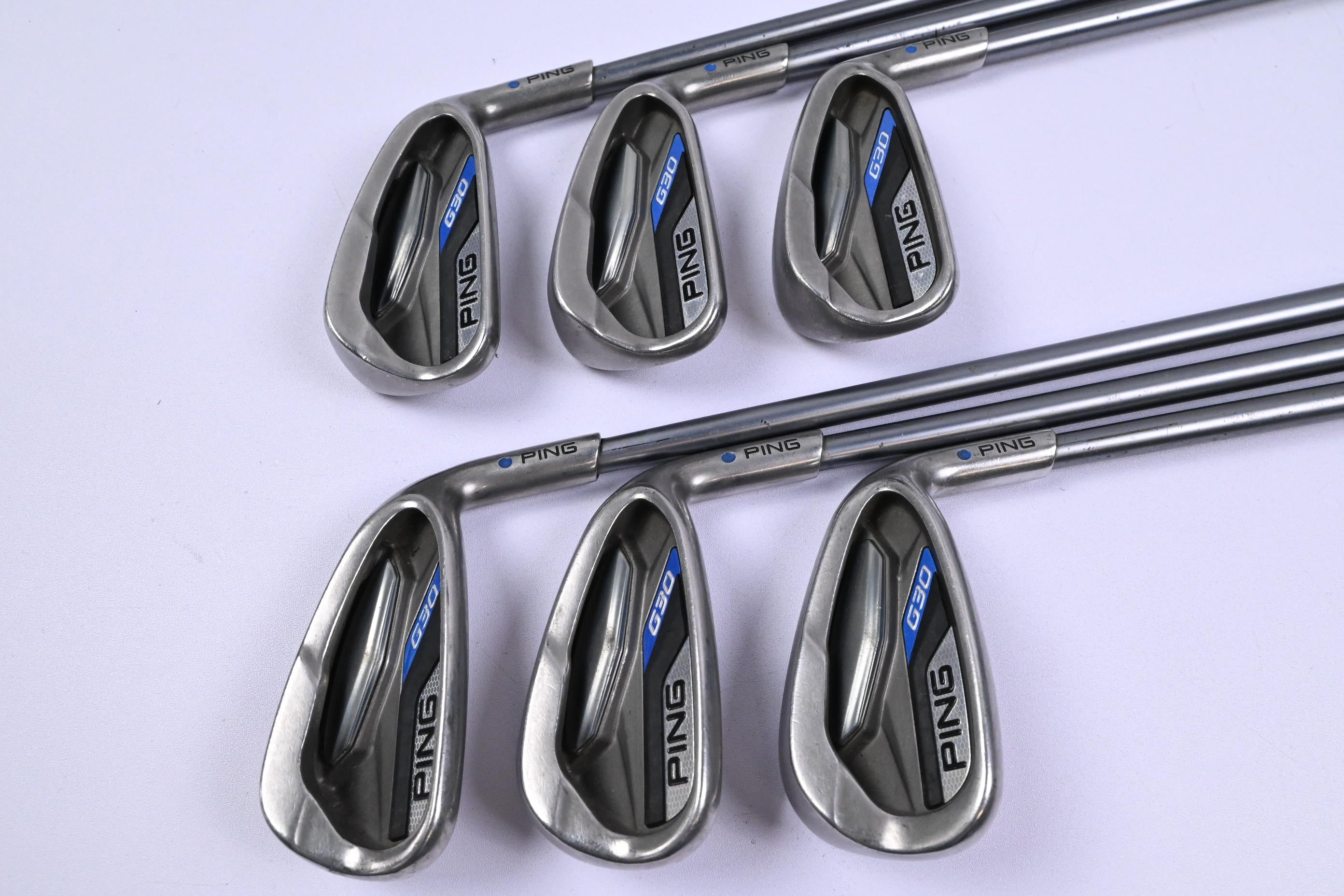Ping G30 Irons / 5-PW / Blue Dot / Stiff Flex Ping TFC 419 Shafts