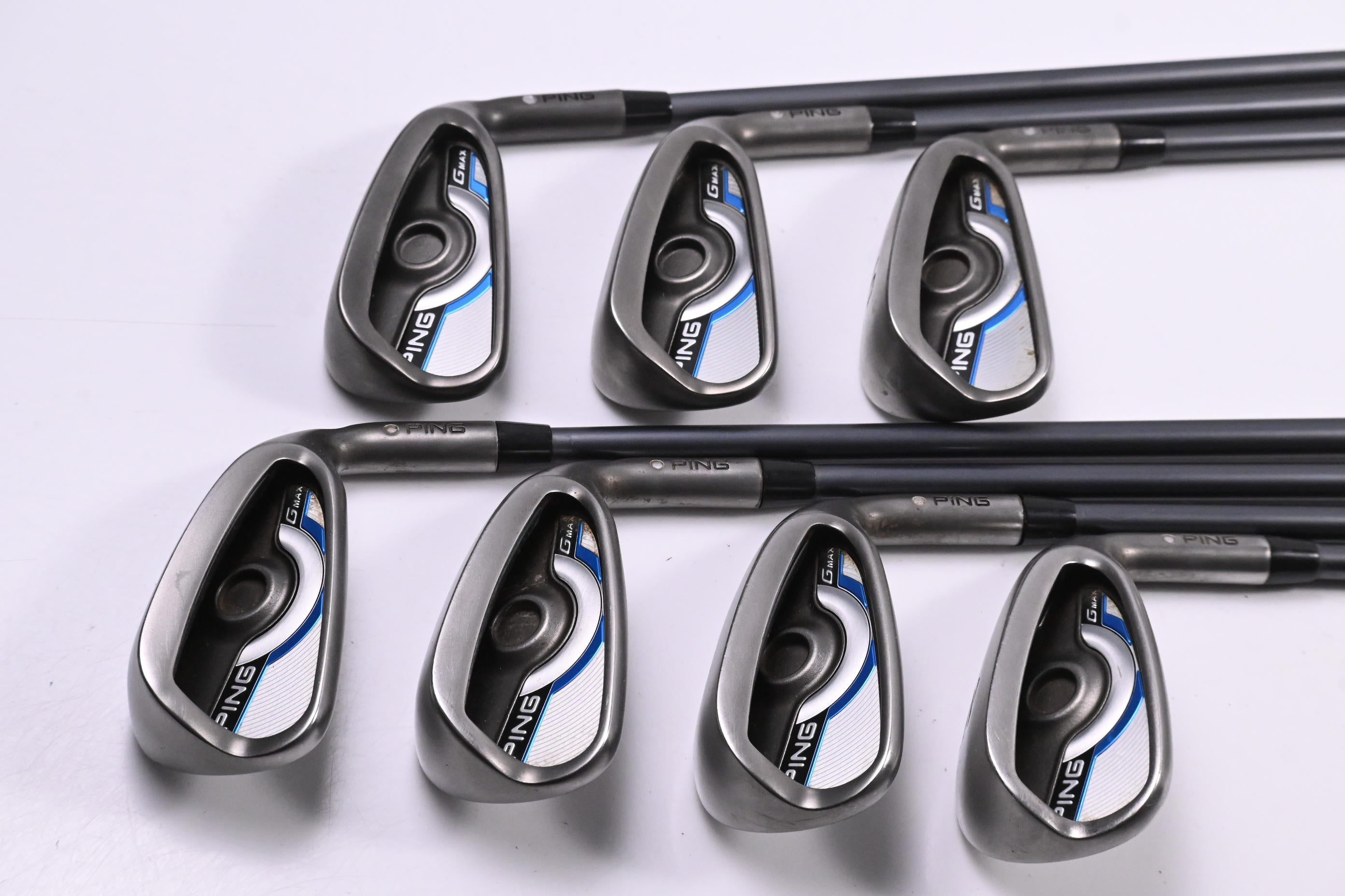 Ping GMax Irons / 4-PW / White Dot / Regular Flex Ping CFS 70 Shafts