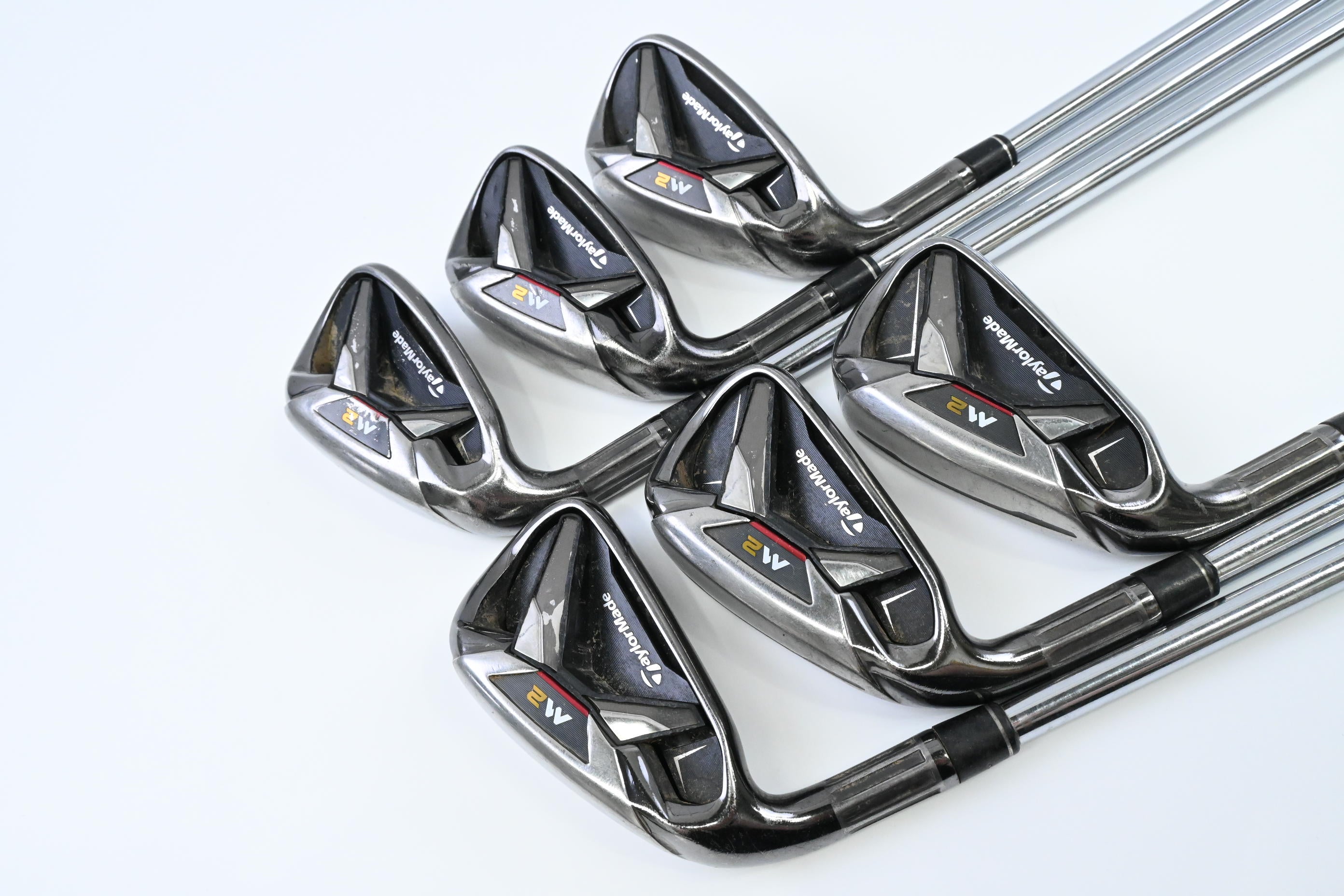 Left Hand Taylormade M2 2016 Irons / 5-PW / Regular Flex Reax Steel 88 Shafts