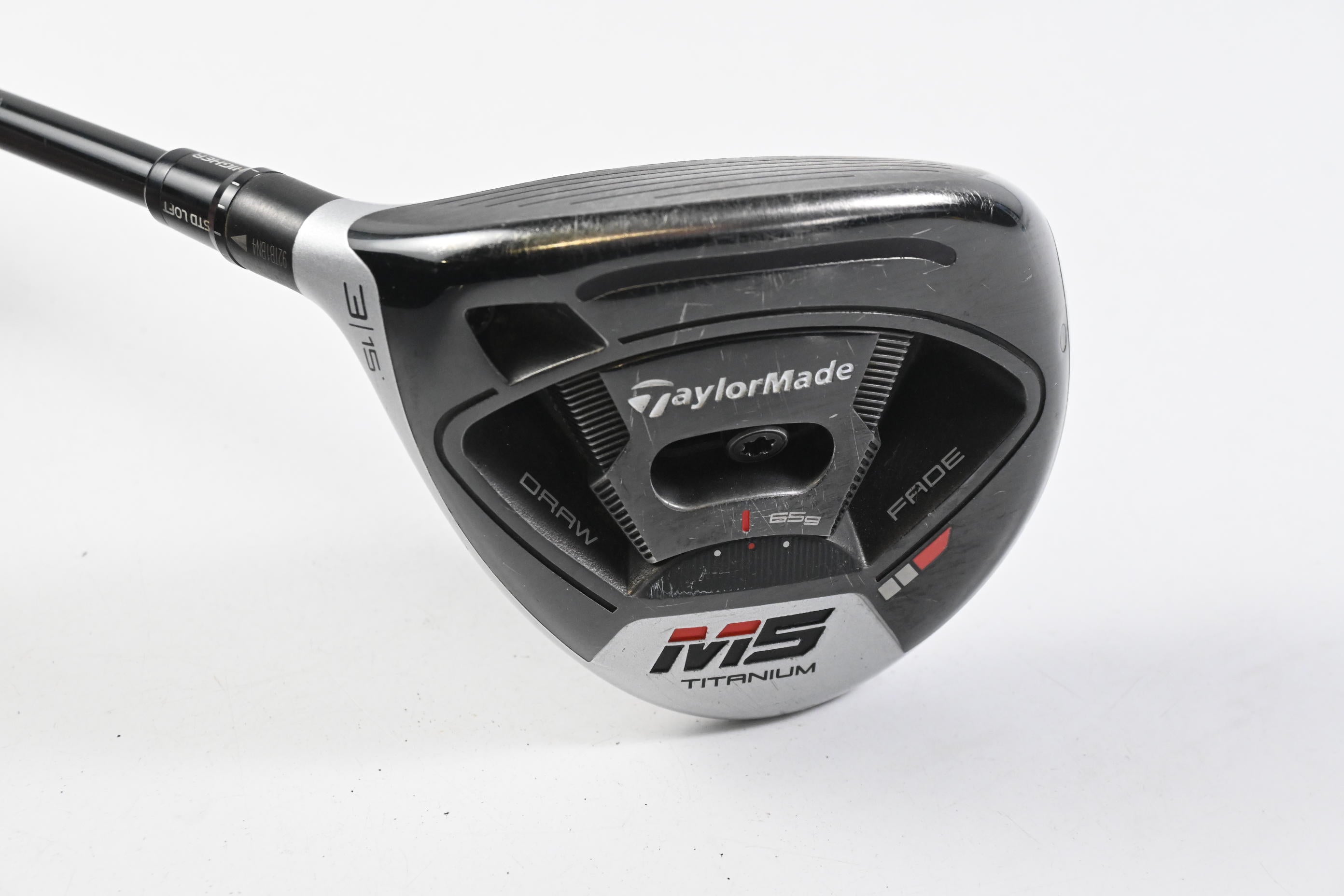 Left Hand Taylormade M5 #3 Wood / 15 Degree / X-Flex HZRDUS Smoke Red RDX 75