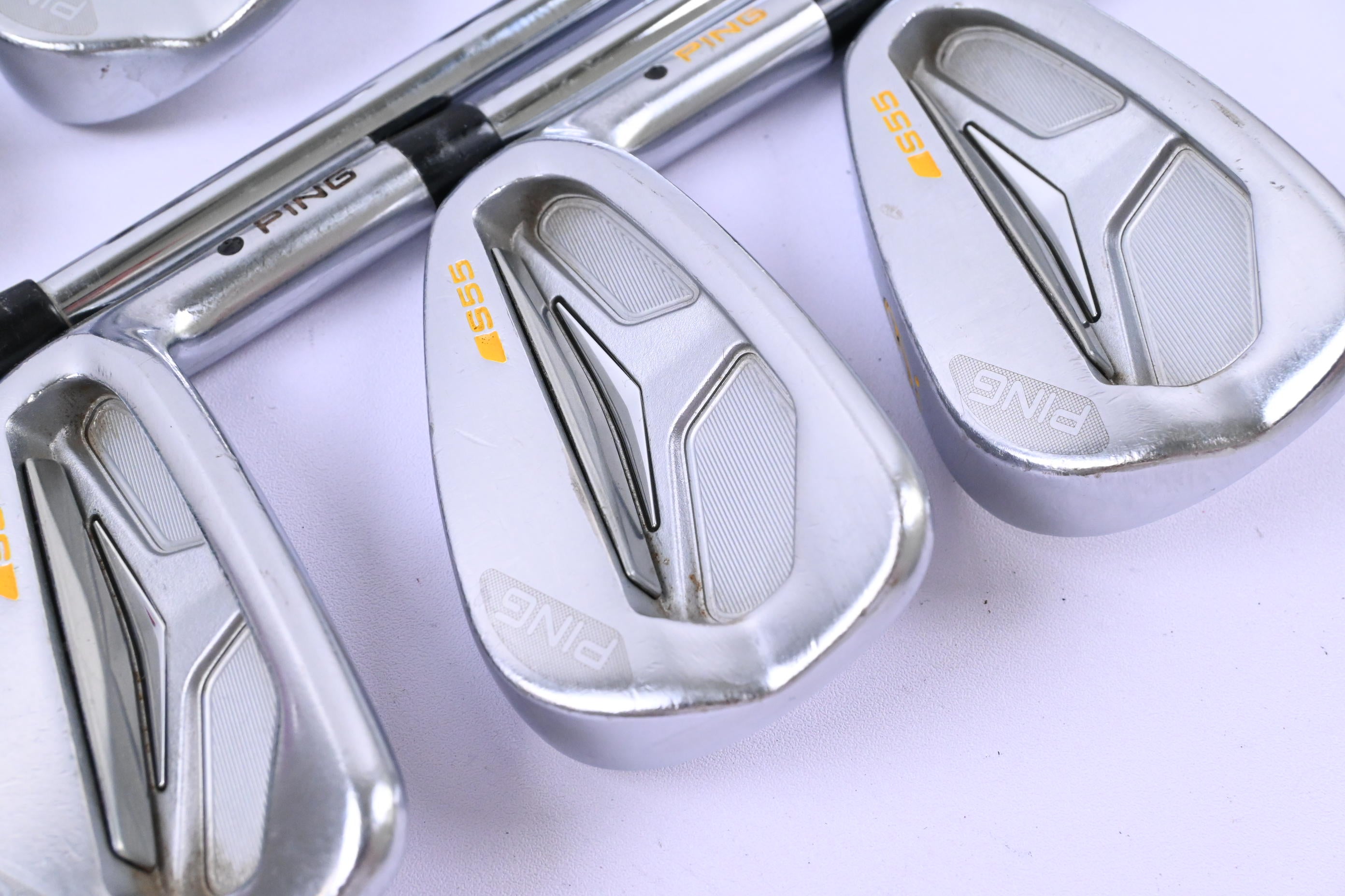 Ping S55 Irons / 3-9i / Black Dot / Stiff Flex KBS Tour 120 Shafts
