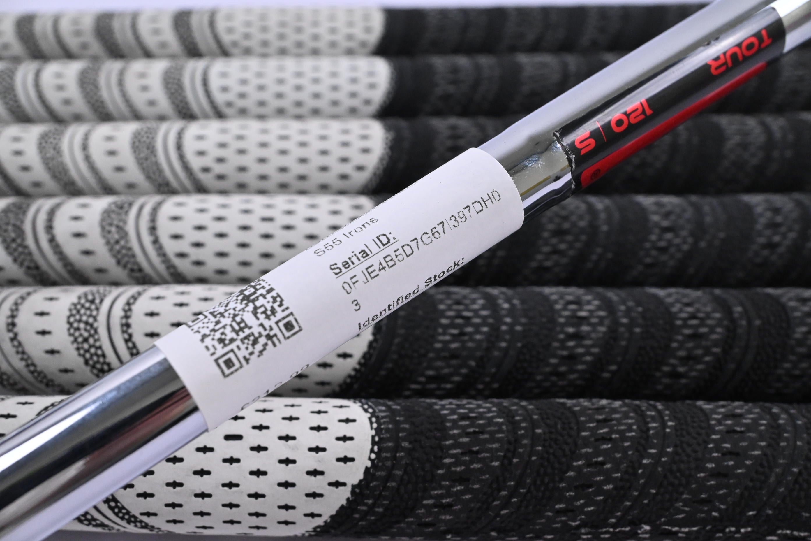 Ping S55 Irons / 3-9i / Black Dot / Stiff Flex KBS Tour 120 Shafts