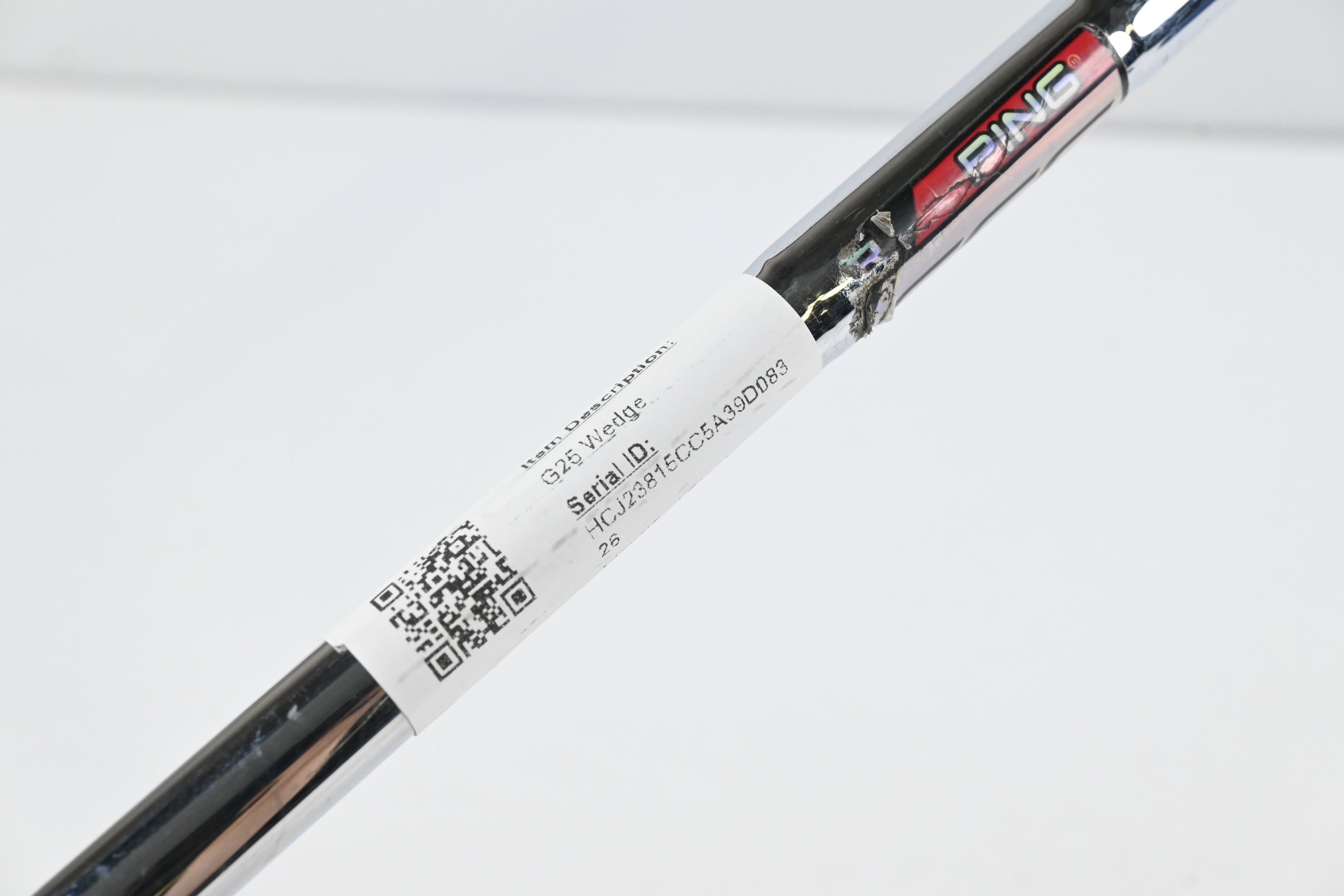 Ping G25 Lob Wedge / 58 Degree / Black Dot / Regular Flex Ping CFS Shaft